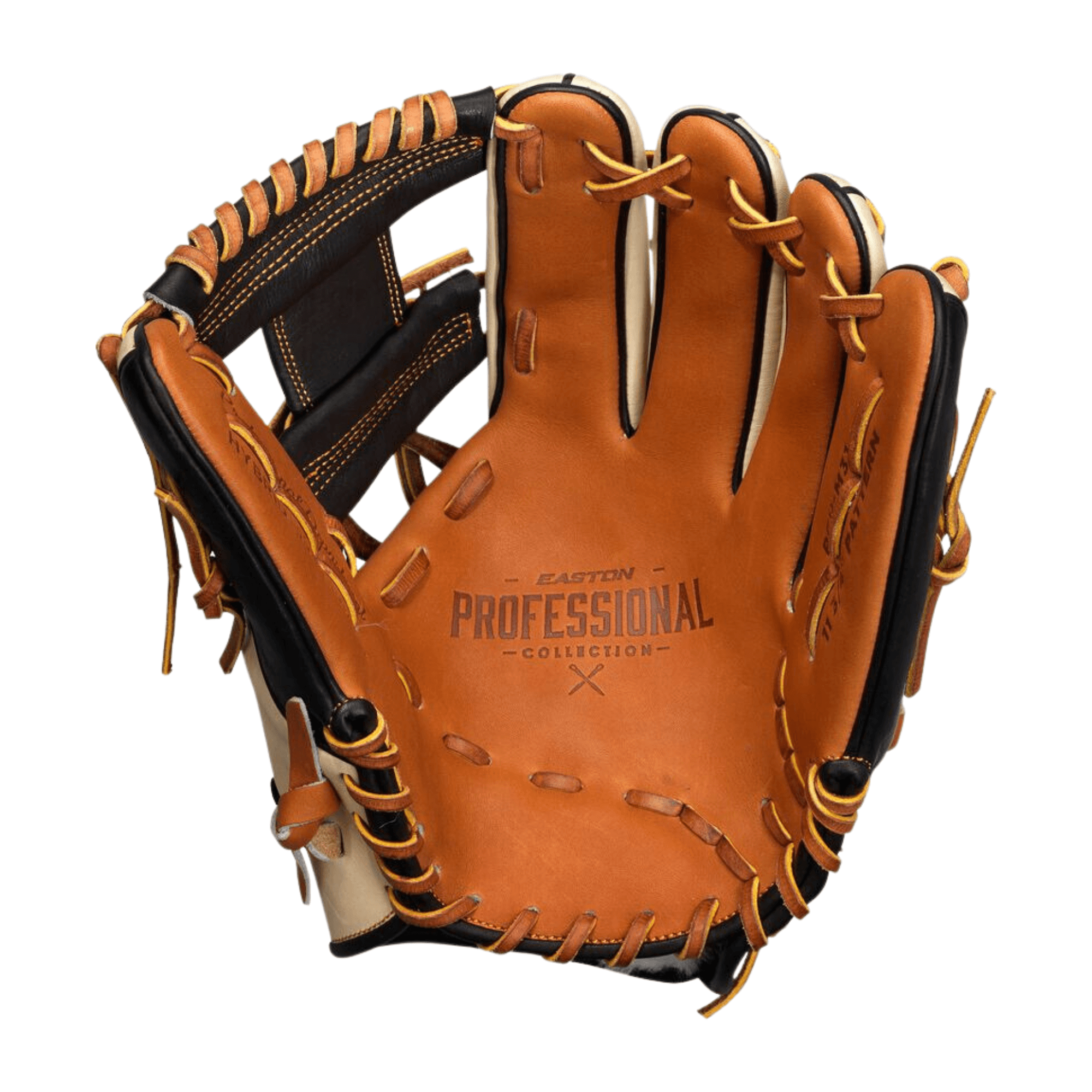Easton Professional Collection Hybrid Infield Glove Right Hand, 11.75 inch, durable leather, pro-grade comfort.