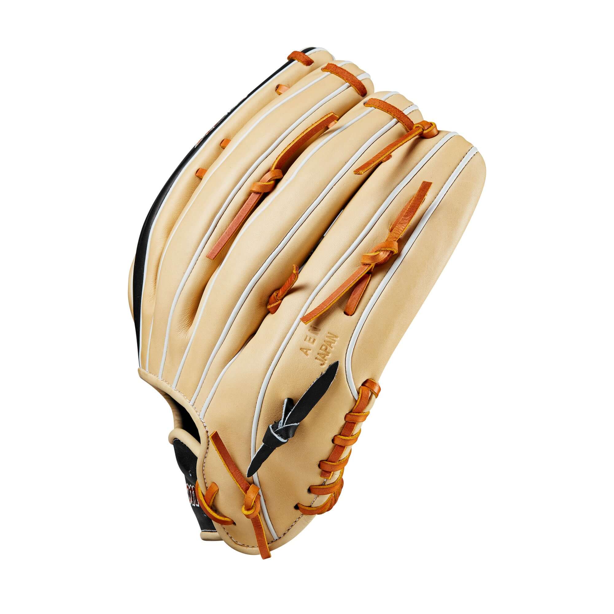 Wilson 2024 A2K 1810 Outfield Baseball Glove in Blonde, Black, and Saddle colors, showcasing quality leather and design.