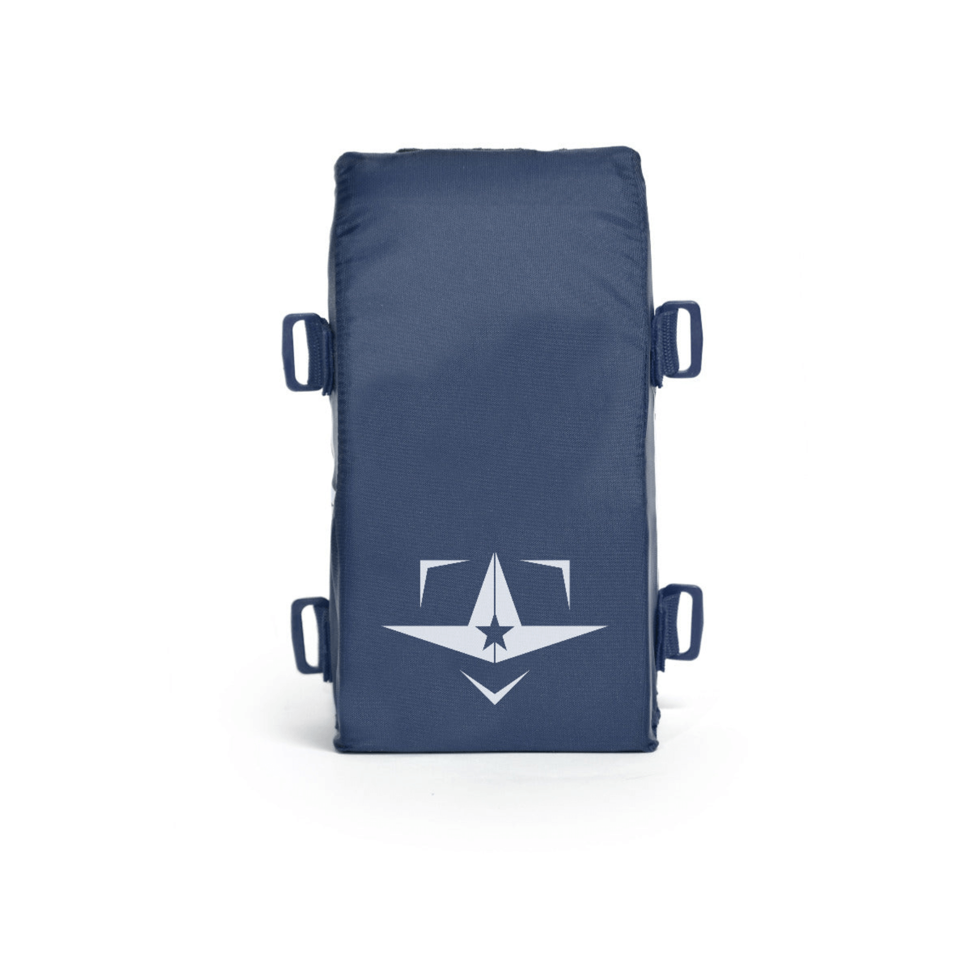 All-Star Delta-Flex Knee Support in navy blue, designed for optimal knee comfort and performance for adult catchers.