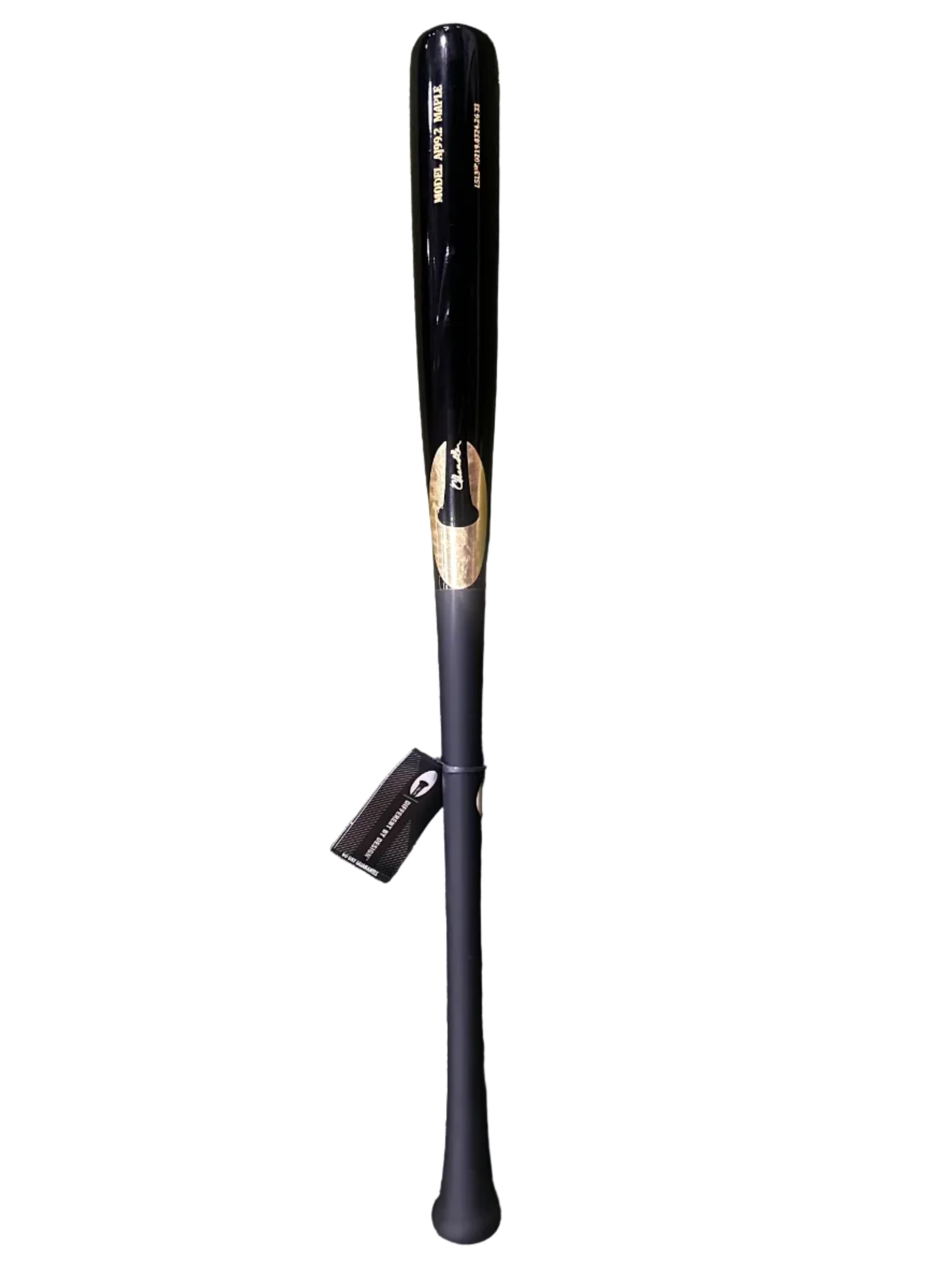 Chandler AJ99.2XP Wood Baseball Bat - Black Satin/Black Gloss/Gold