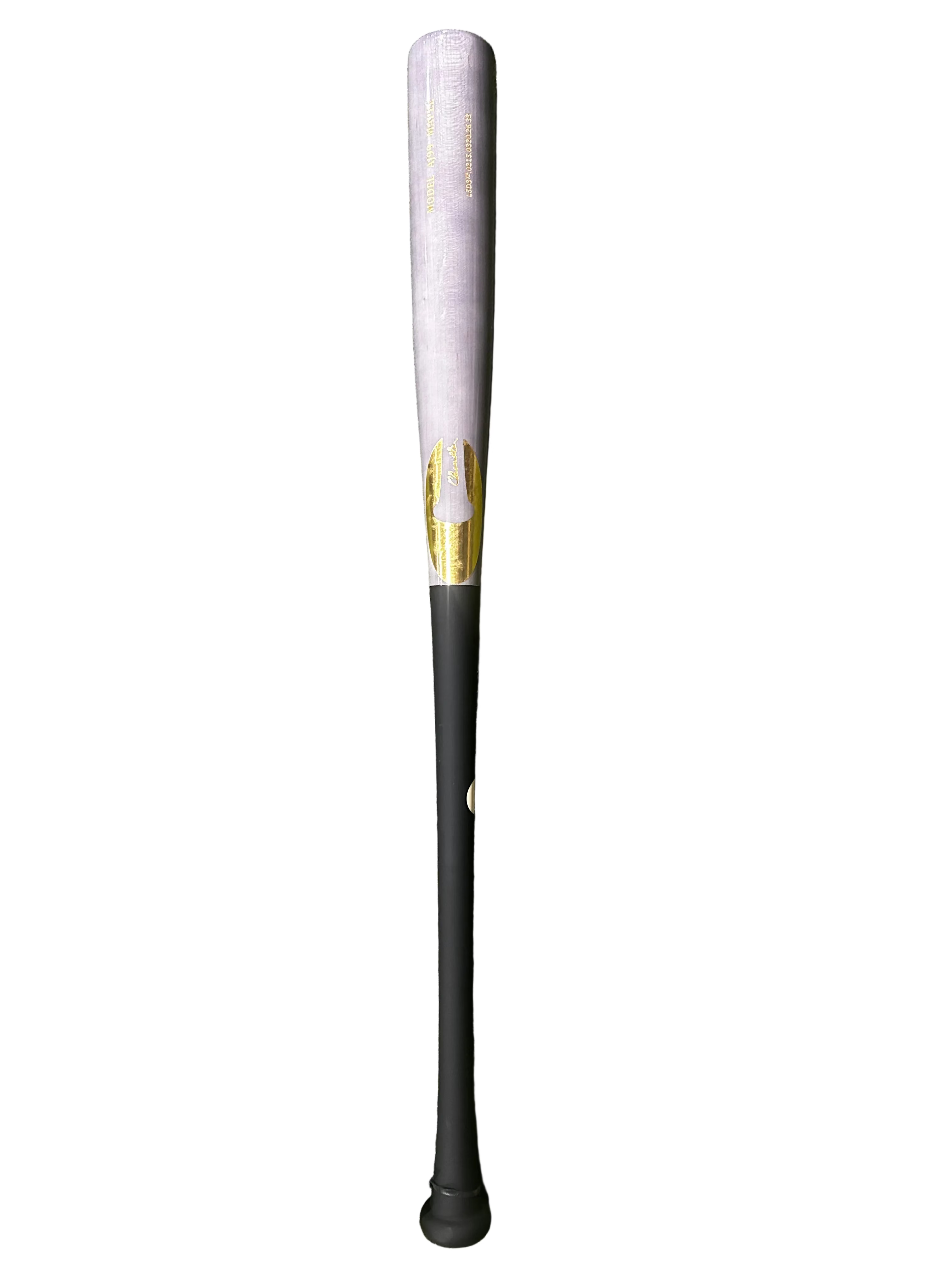 Chandler AJ99XP Wood Baseball Bat - Black Satin/Palladium Gloss/Gold
