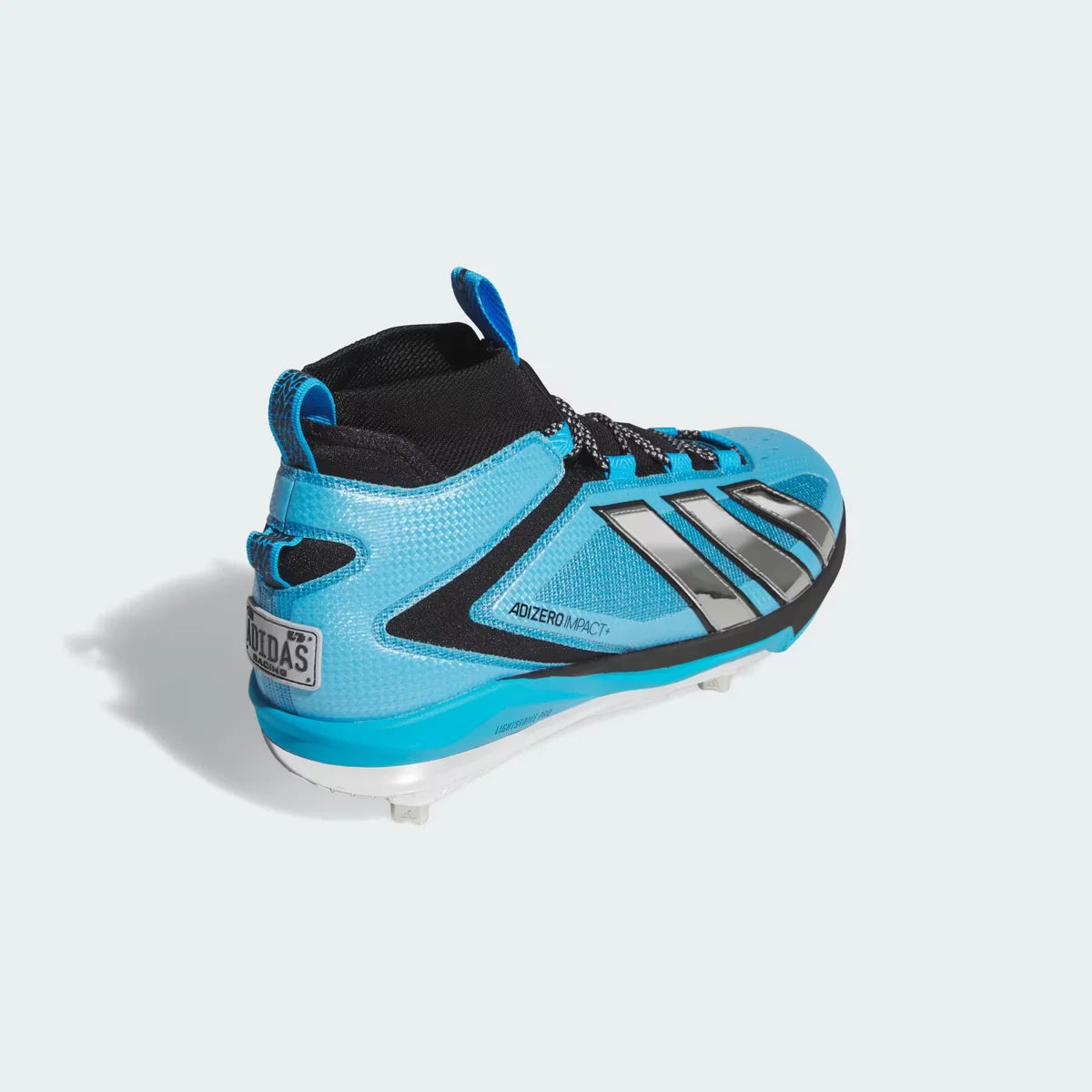 Adidas Adizero Impact+ 3.0 Racing Team Metal Baseball Cleats - Aqua/Silver