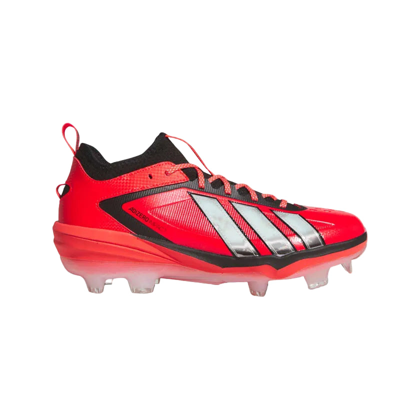 Adizero Impact 3.0 TPU Cleats inner side profile Lucid Red adidas baseball cleat