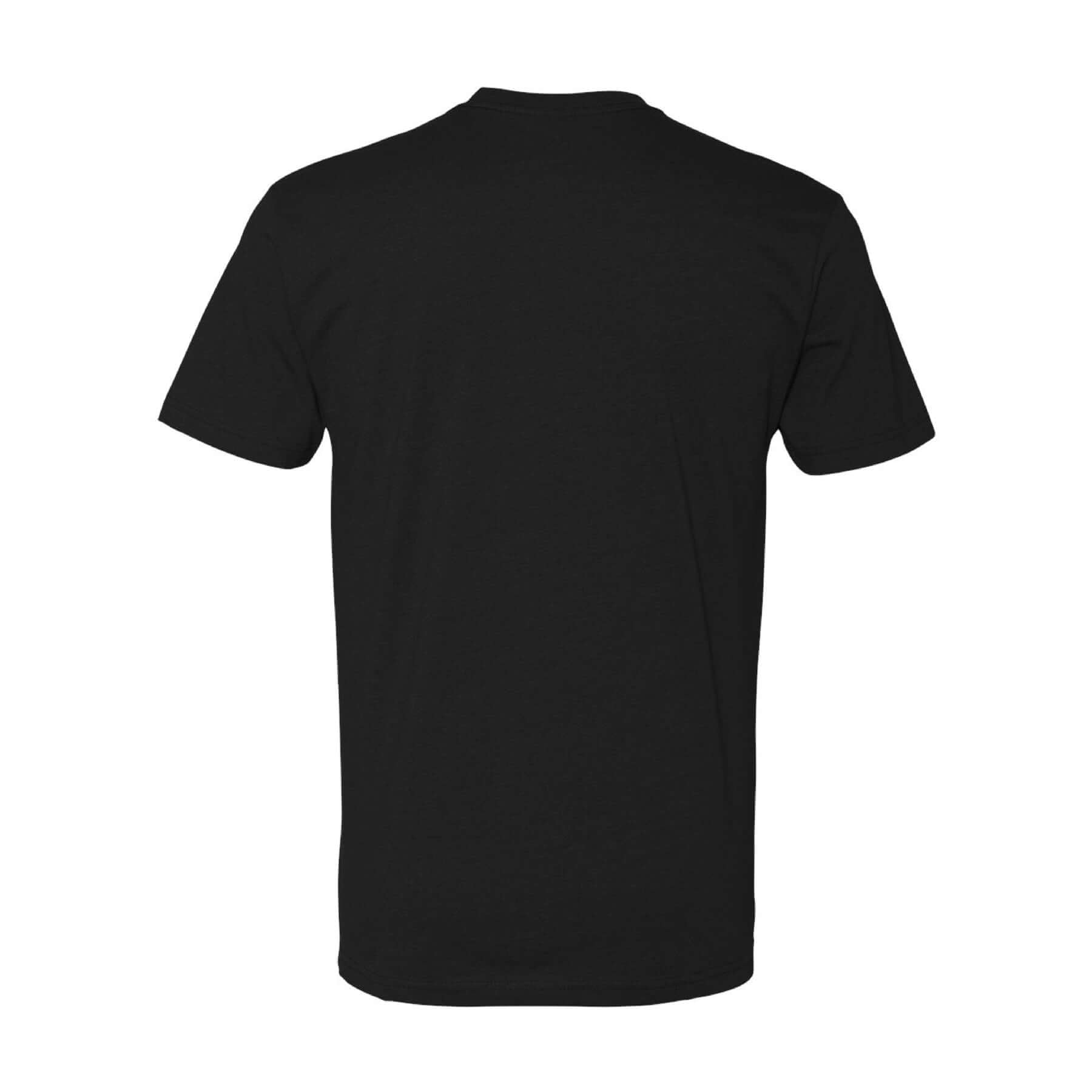 Back view of the Juco Bandit Lift Big Throw Gas Hit Bombs T-Shirt in black, showcasing a sleek and classic design.