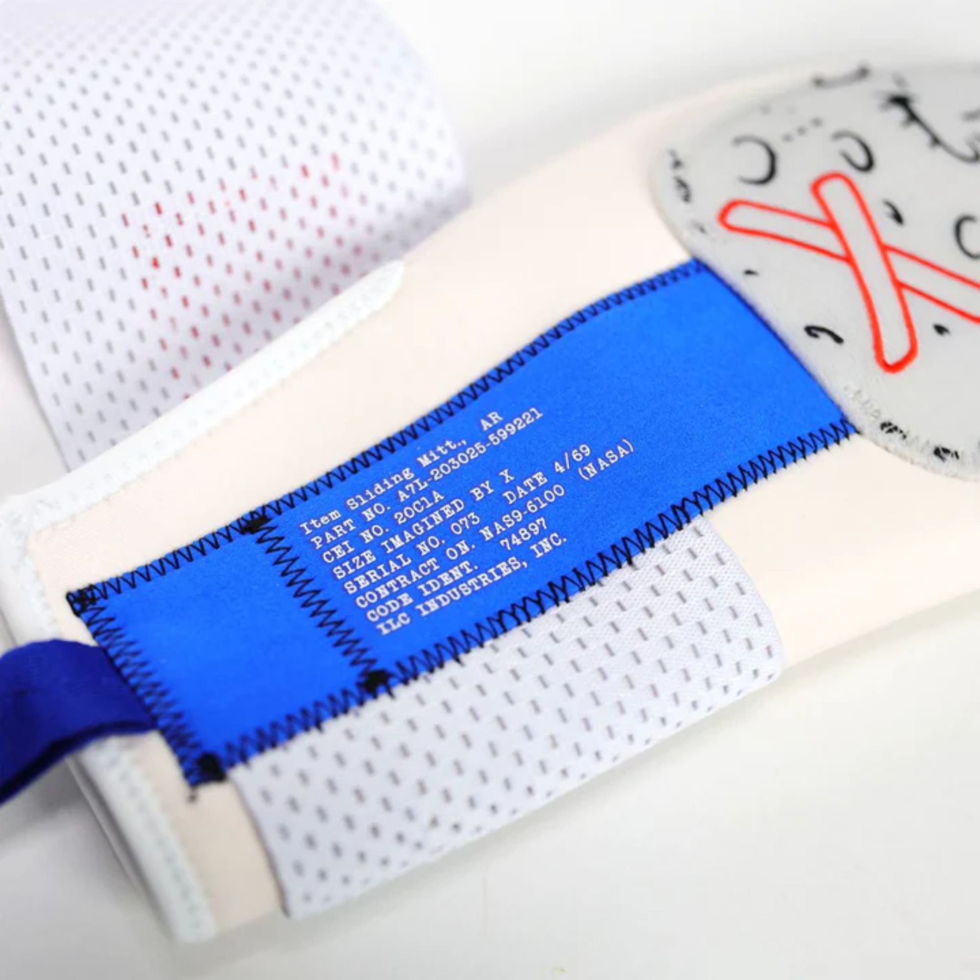 Absolutely Ridiculous Apollo 11 Sliding Mitt Standard back view with strap and padding