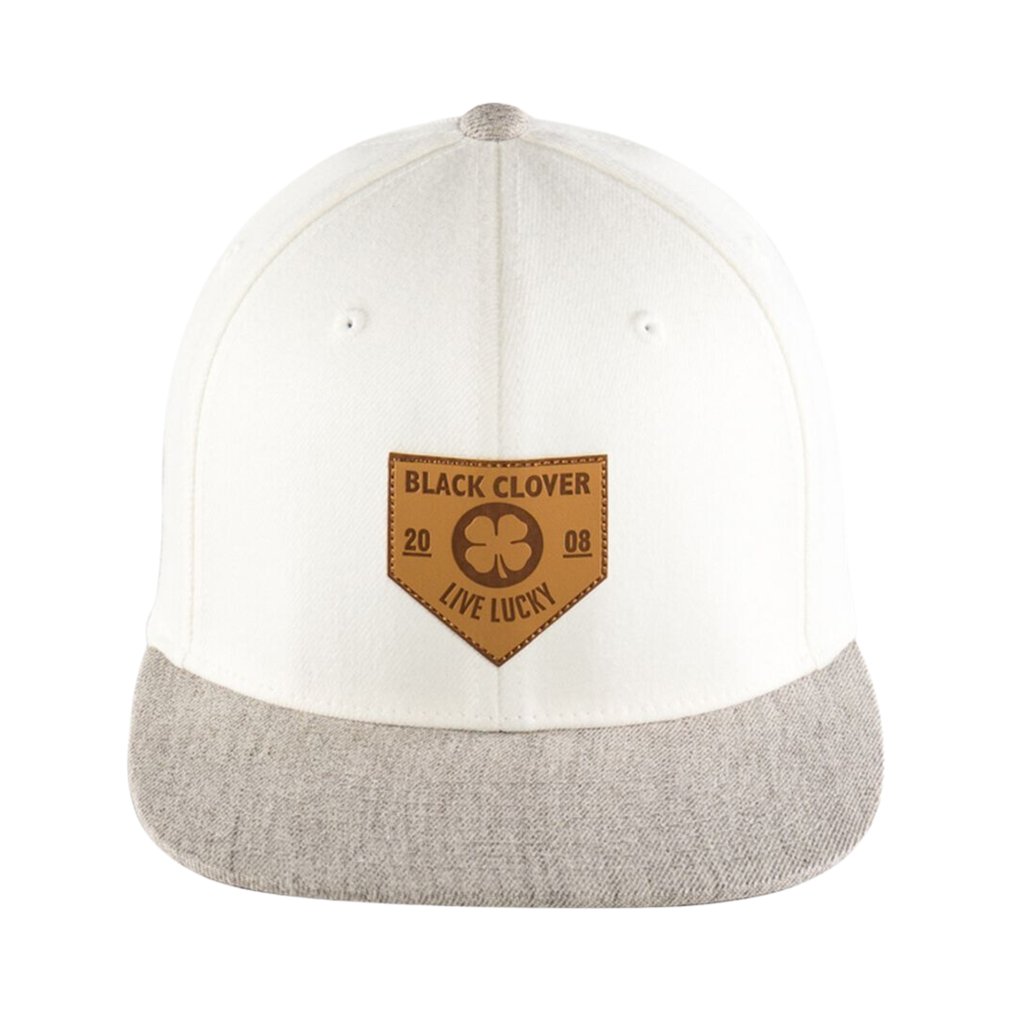 Rawlings Black Clover Leather Patch Flat Bill Hat