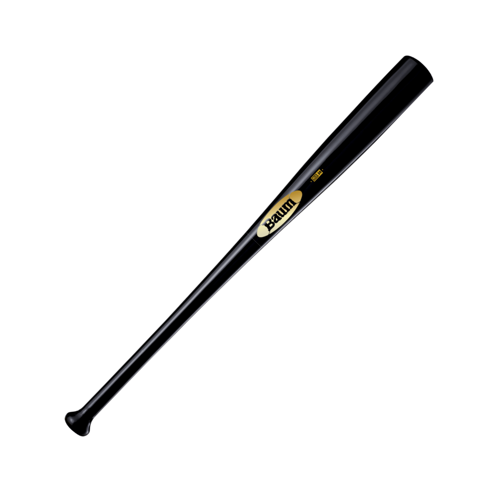 Baum Bat Maple Gold Flared Handle, handcrafted composite wood bat, durable and high-performance, perfect for players.