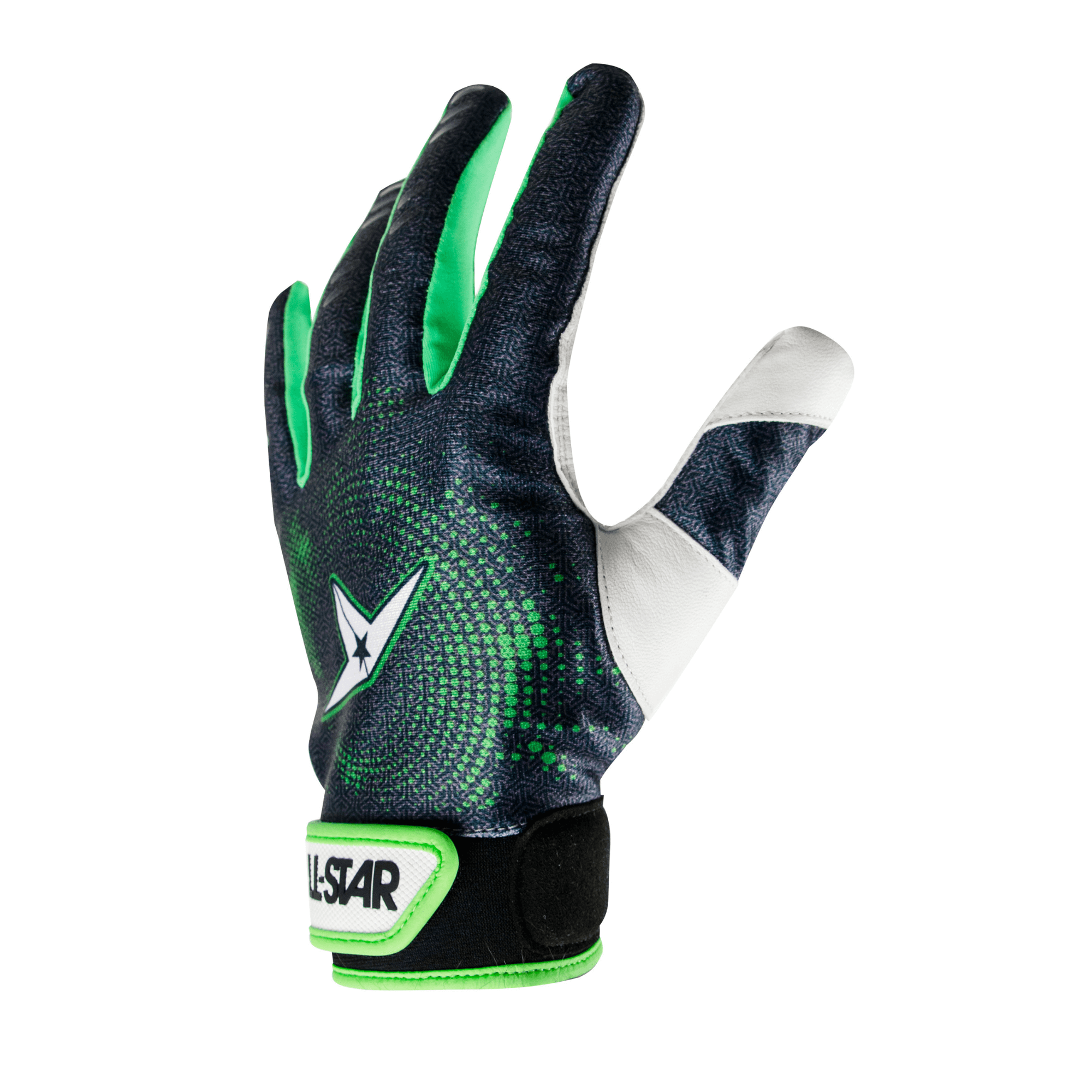 All-Star adult protective catcher's inner glove featuring lightweight design and extra padding for shock absorption.
