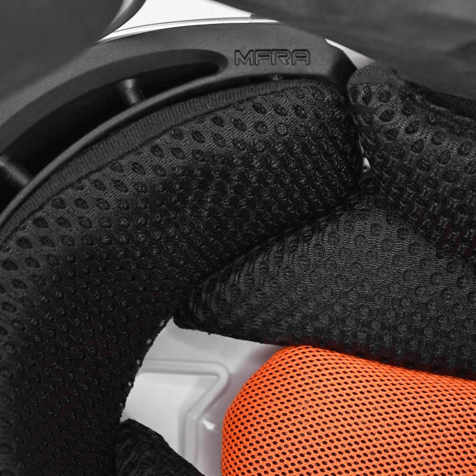 Close-up of the innovative padding inside the All-Star PHX catchers helmet, showcasing comfort and advanced technology.