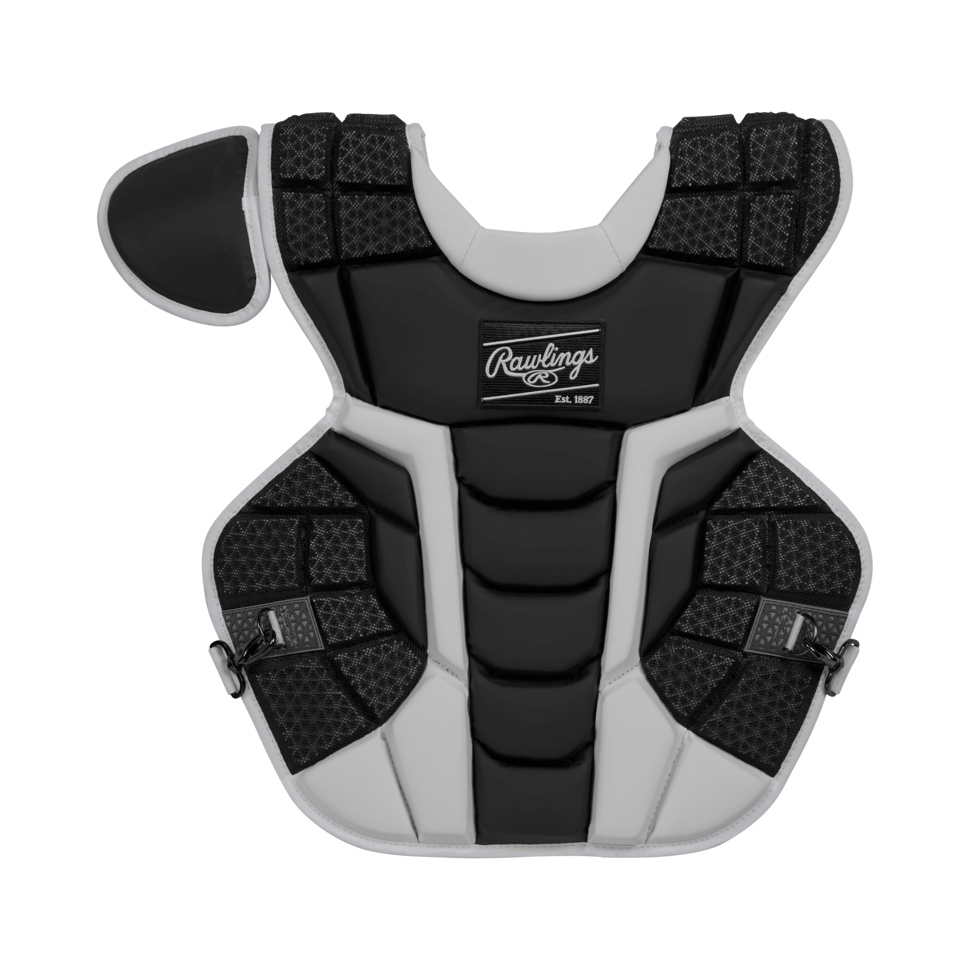 Rawlings MACH Series 17in Black Chest Protector with Tri-Tech padding and Dynamic Fit System, NOCSAE Approved