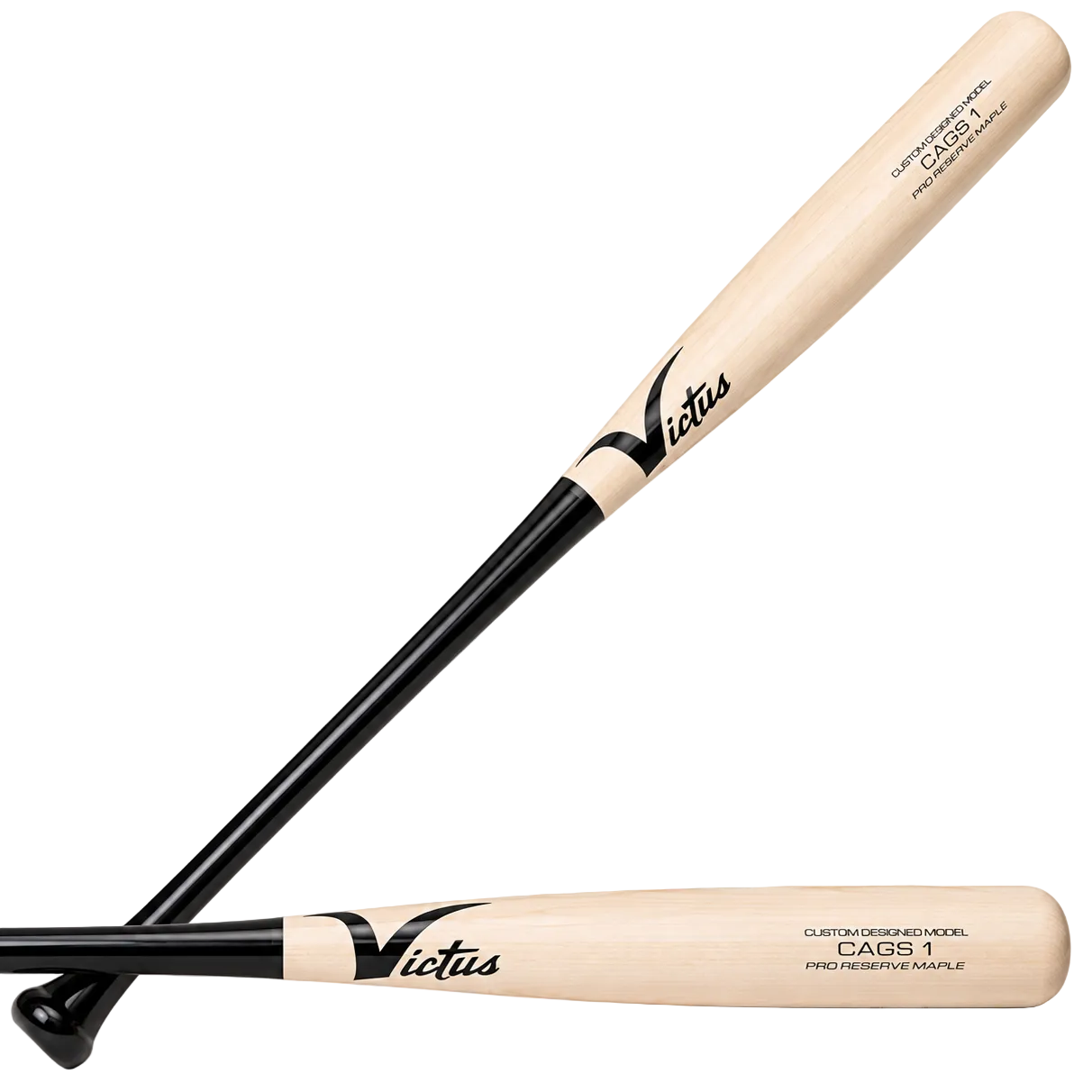 Victus Cags1 Maple Black/Natural Maple Pro Reserve Wood Baseball Bat