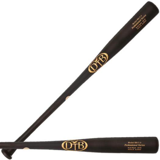 Dove Tail Bats KB17 model, professional series bat with black finish and gold lettering.