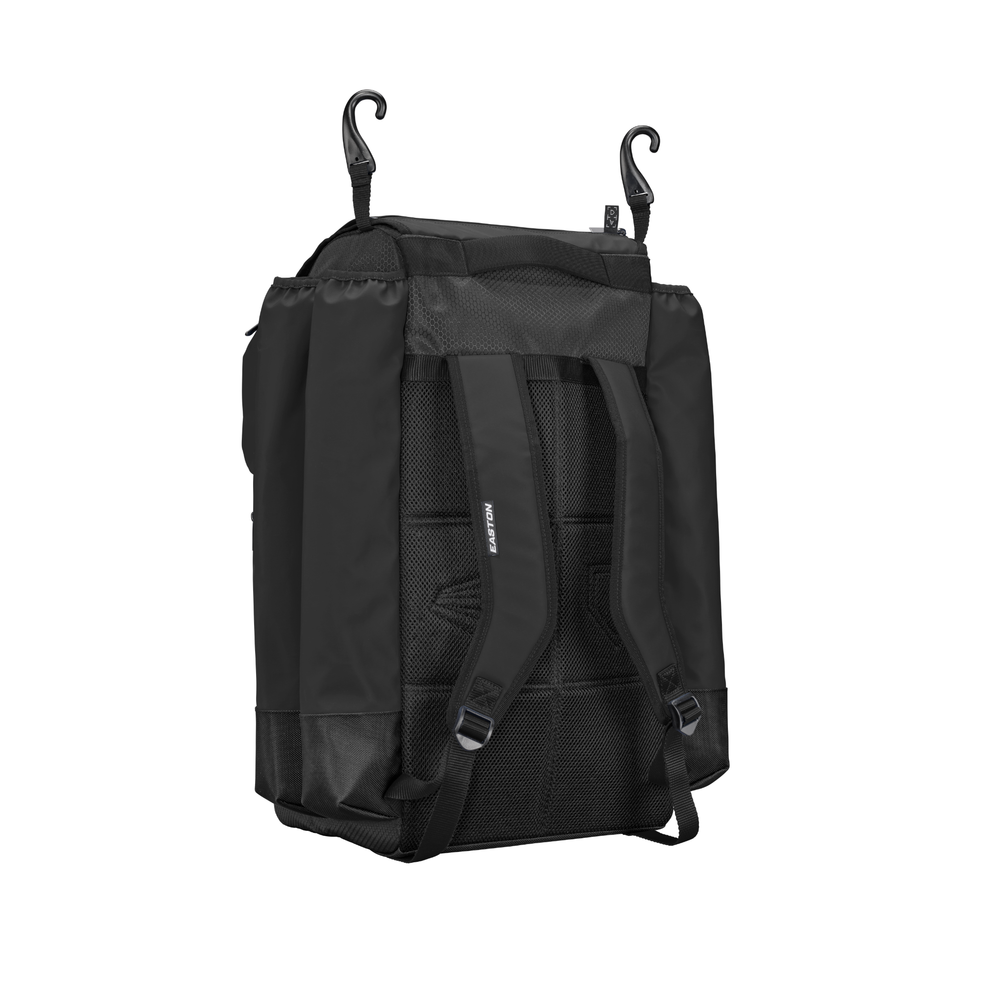 Easton Five Tool Phenom Backpack rear view with straps, ideal for baseball gear storage.