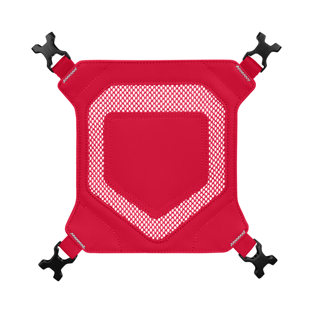 Red Easton Walk-Off Ethos Helmet Holder attachment with secure clips for backpacks.