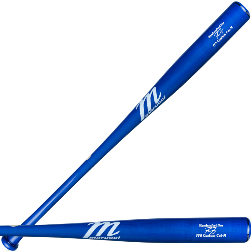 Marucci Freeman5 Pro Exclusive Royal Blue baseball bat with Freddie Freeman's signature and PRO-X finish.