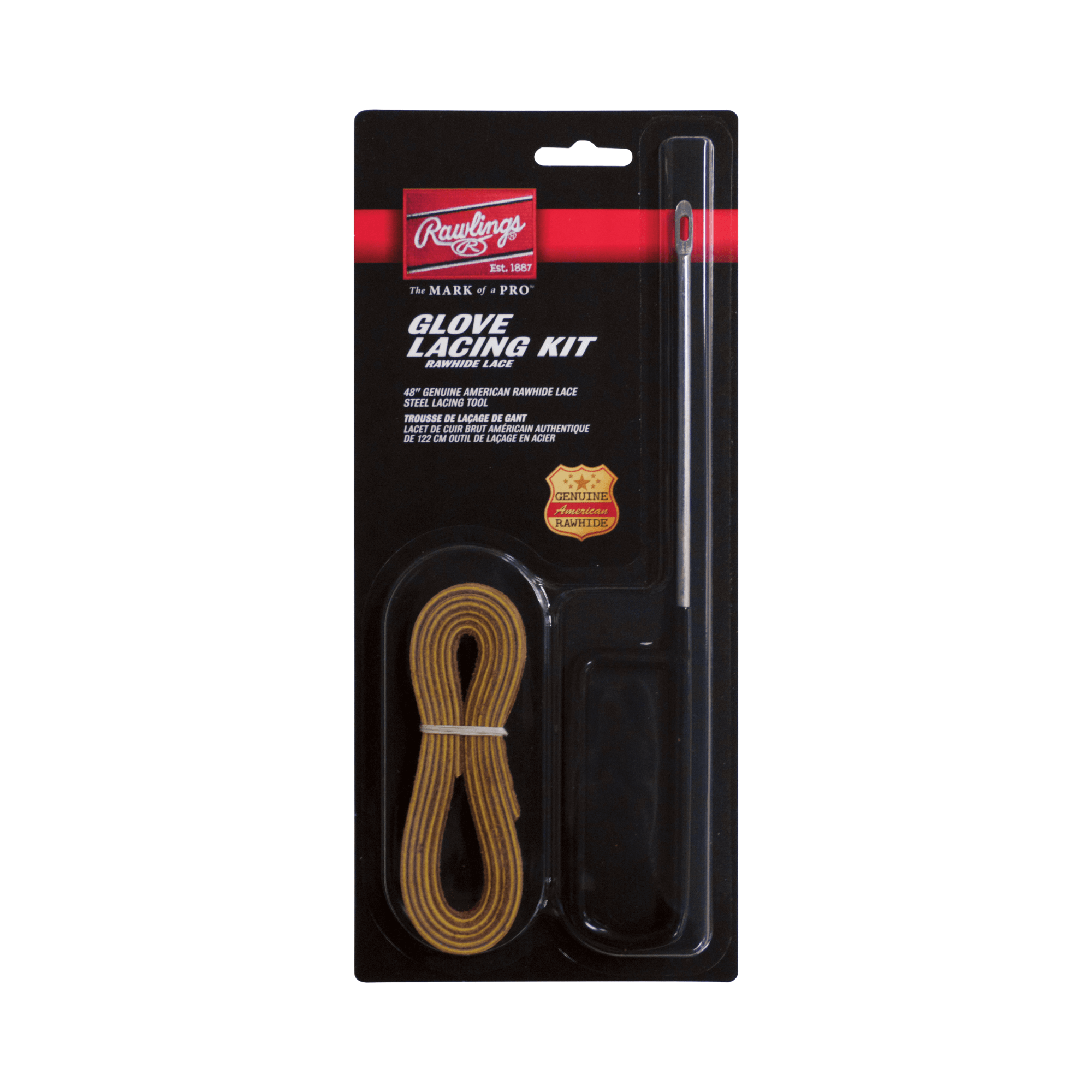 Rawlings Glove Lacing Kit with 5-inch needle and rawhide lace