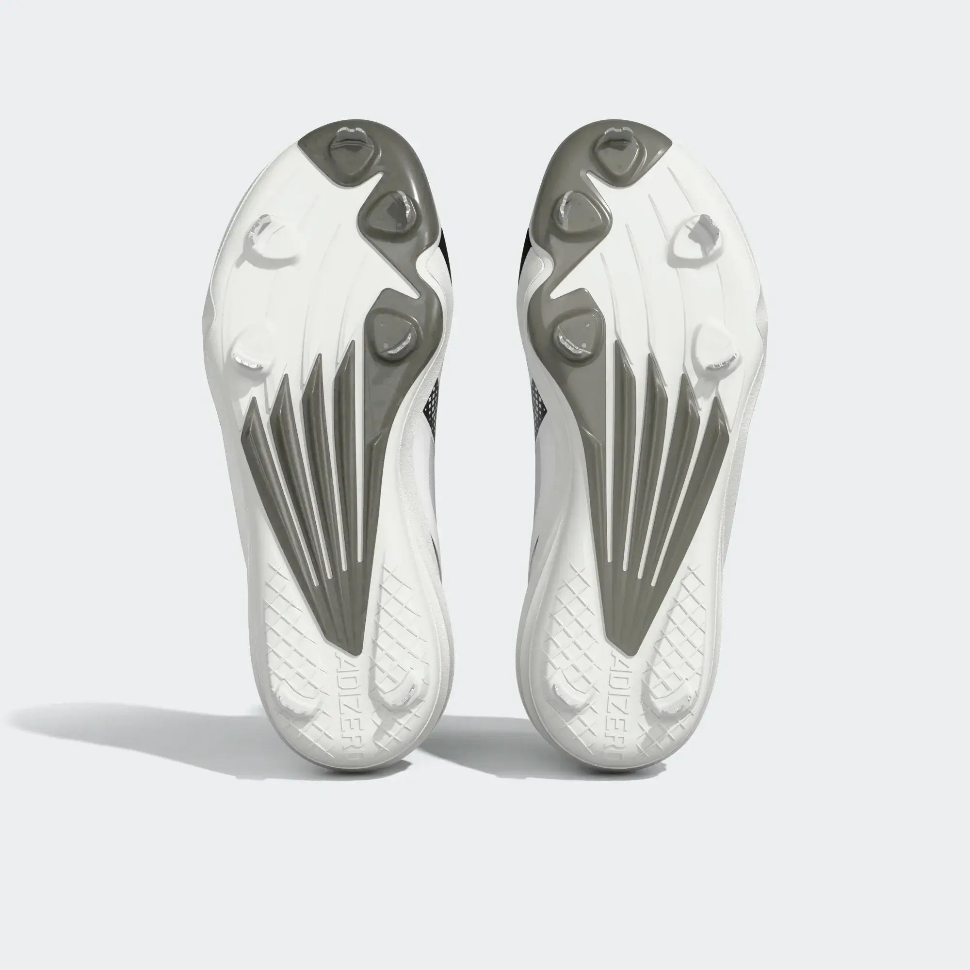 Adidas Adizero Impact 3.0 Wht/CBLA outsole view featuring stud pattern and Adidas logo.