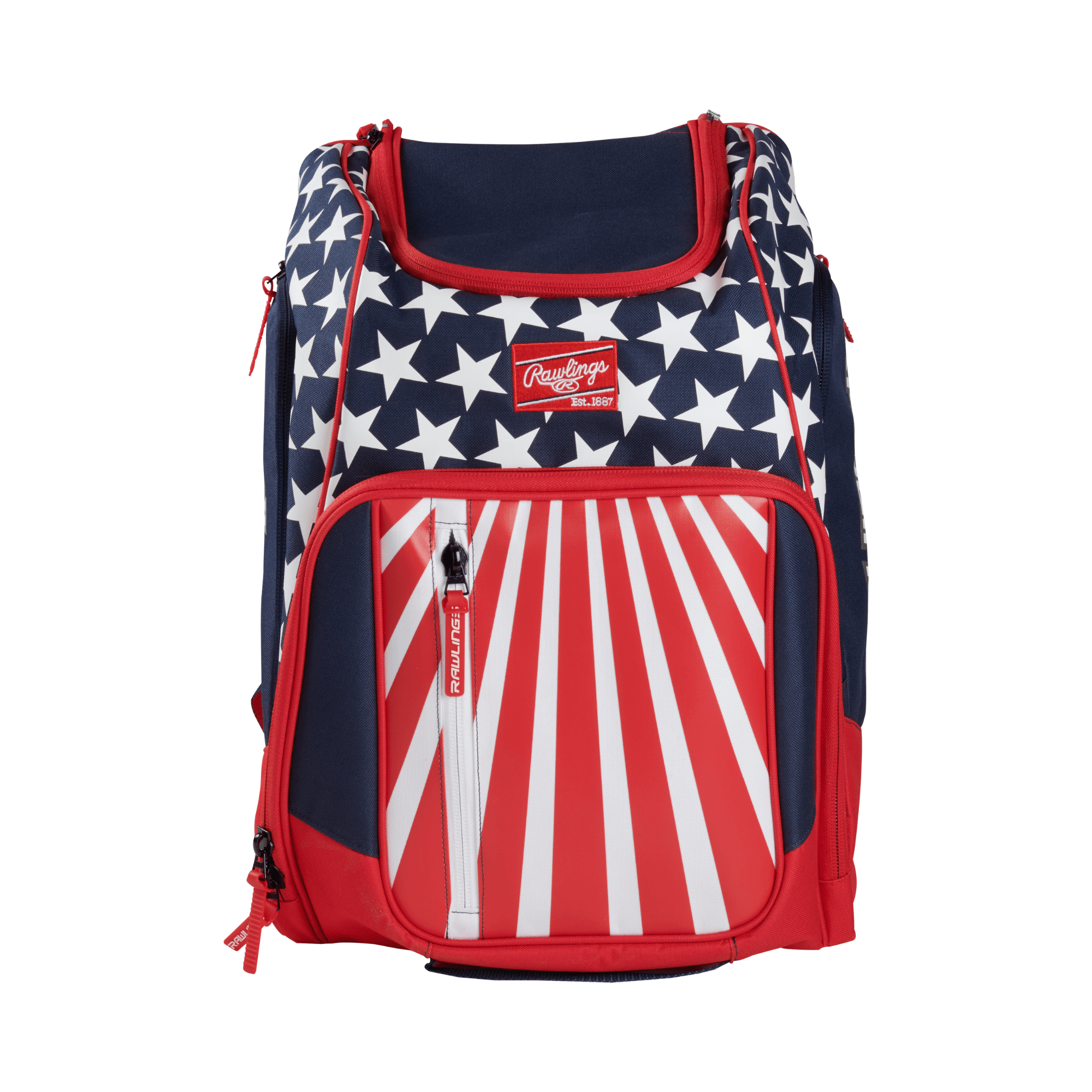 Rawlings Legion Backpack with bat sleeve storage system and large main compartment