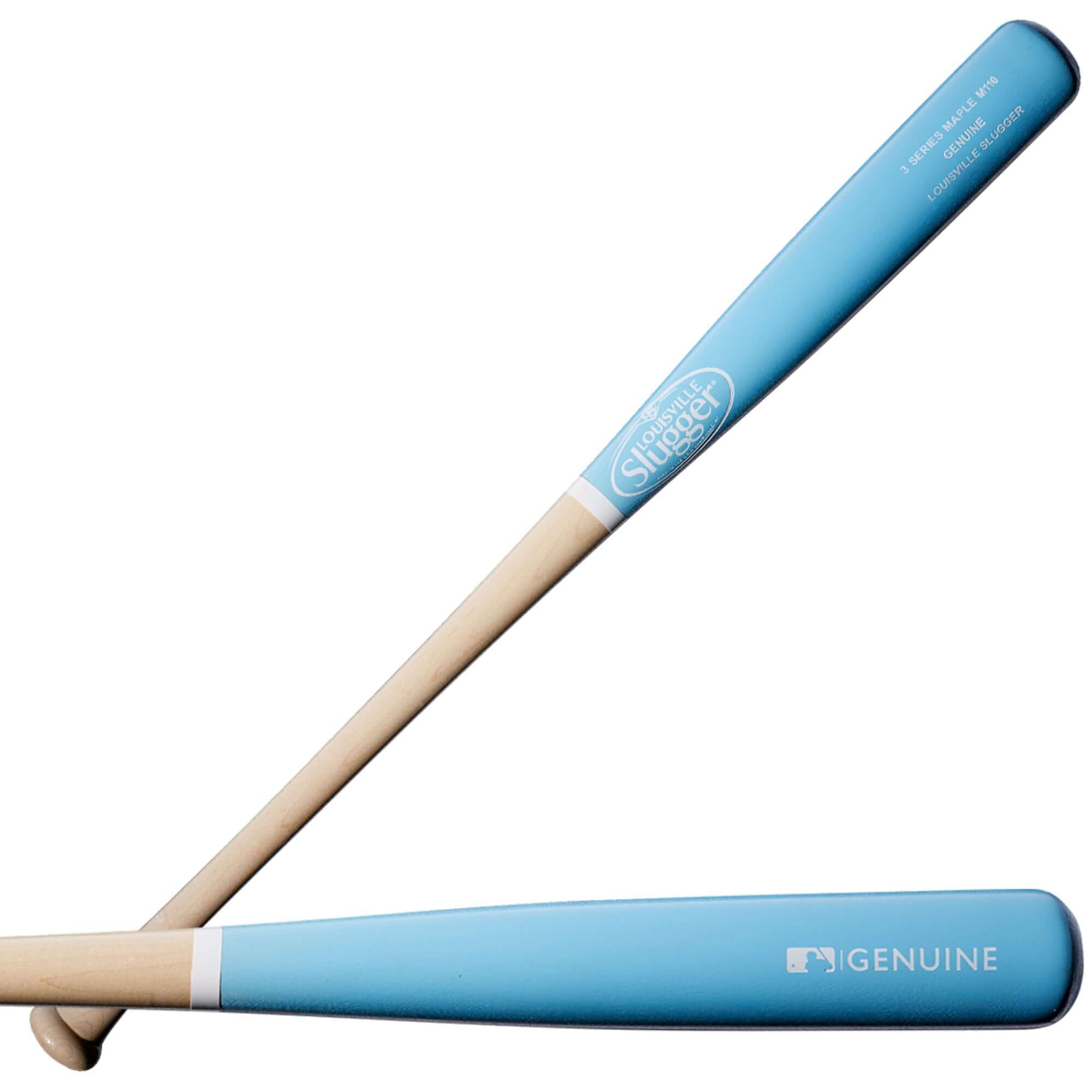 Louisville Slugger Genuine S3 Maple M110 Bat in Natural and Blue finish