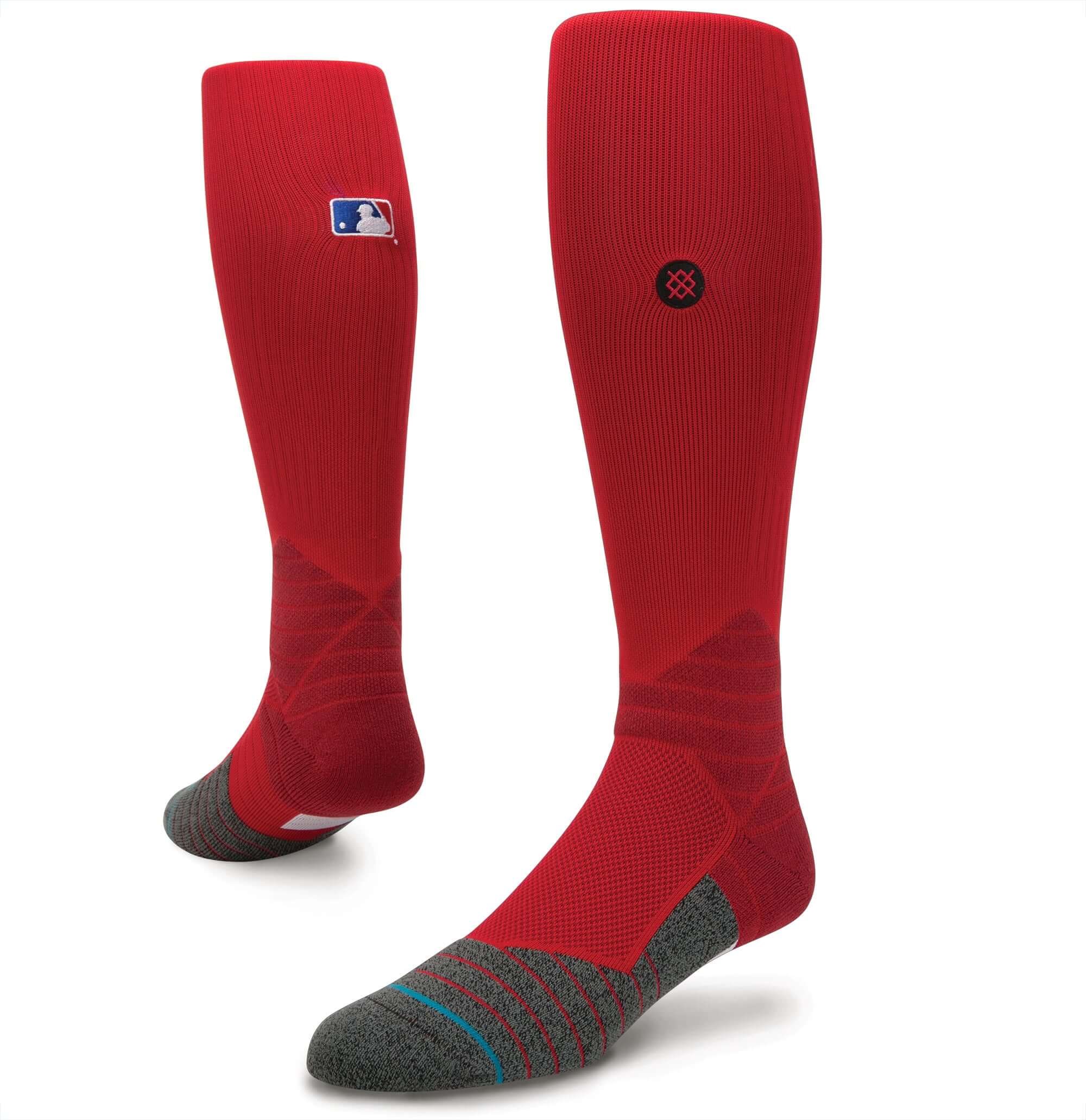 Stance MLB Diamond Pro OTC Socks in Red, featuring over-the-calf height for maximum comfort and support.