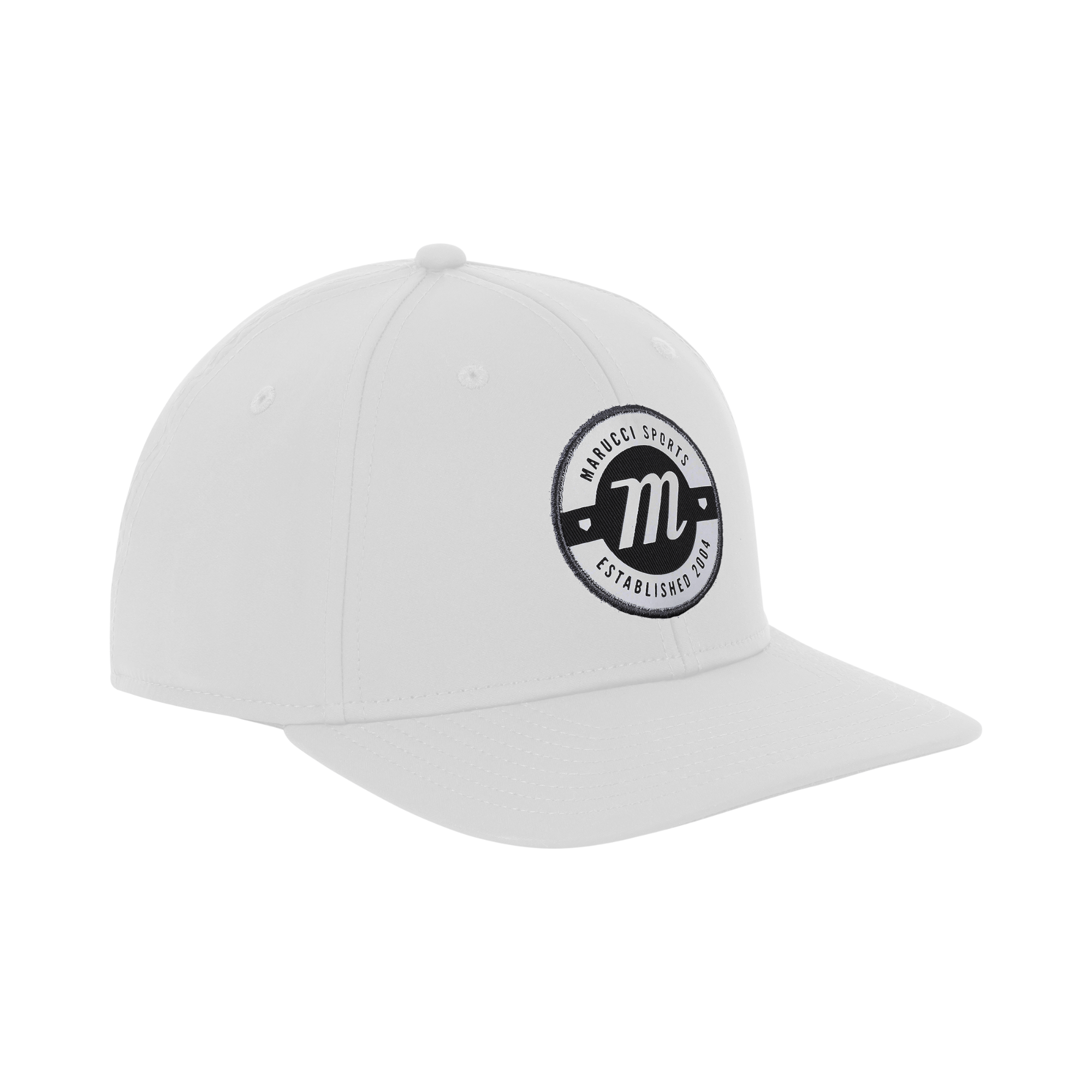 Marucci M Patch Performance Snapback Hat with structured crown and cotton twill front panels