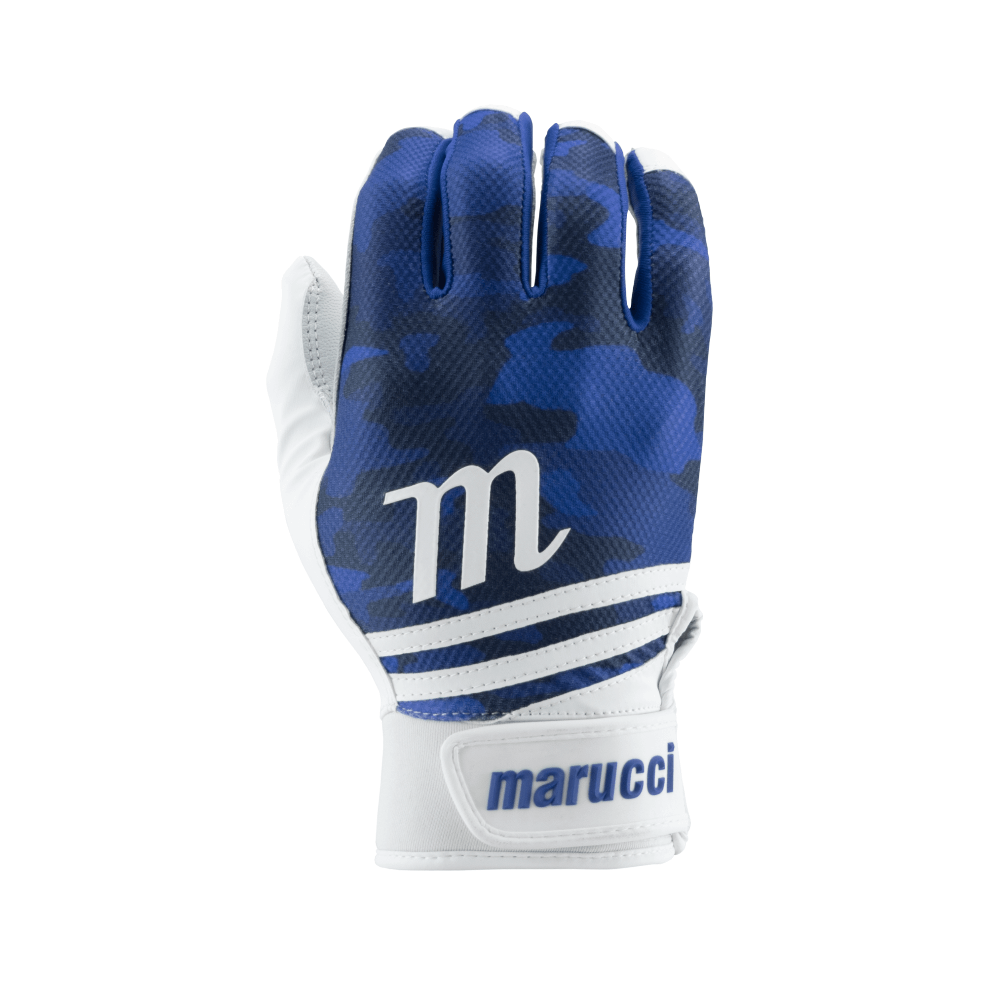 Marucci Crux Batting Gloves Royal Blue with breathable one-piece back