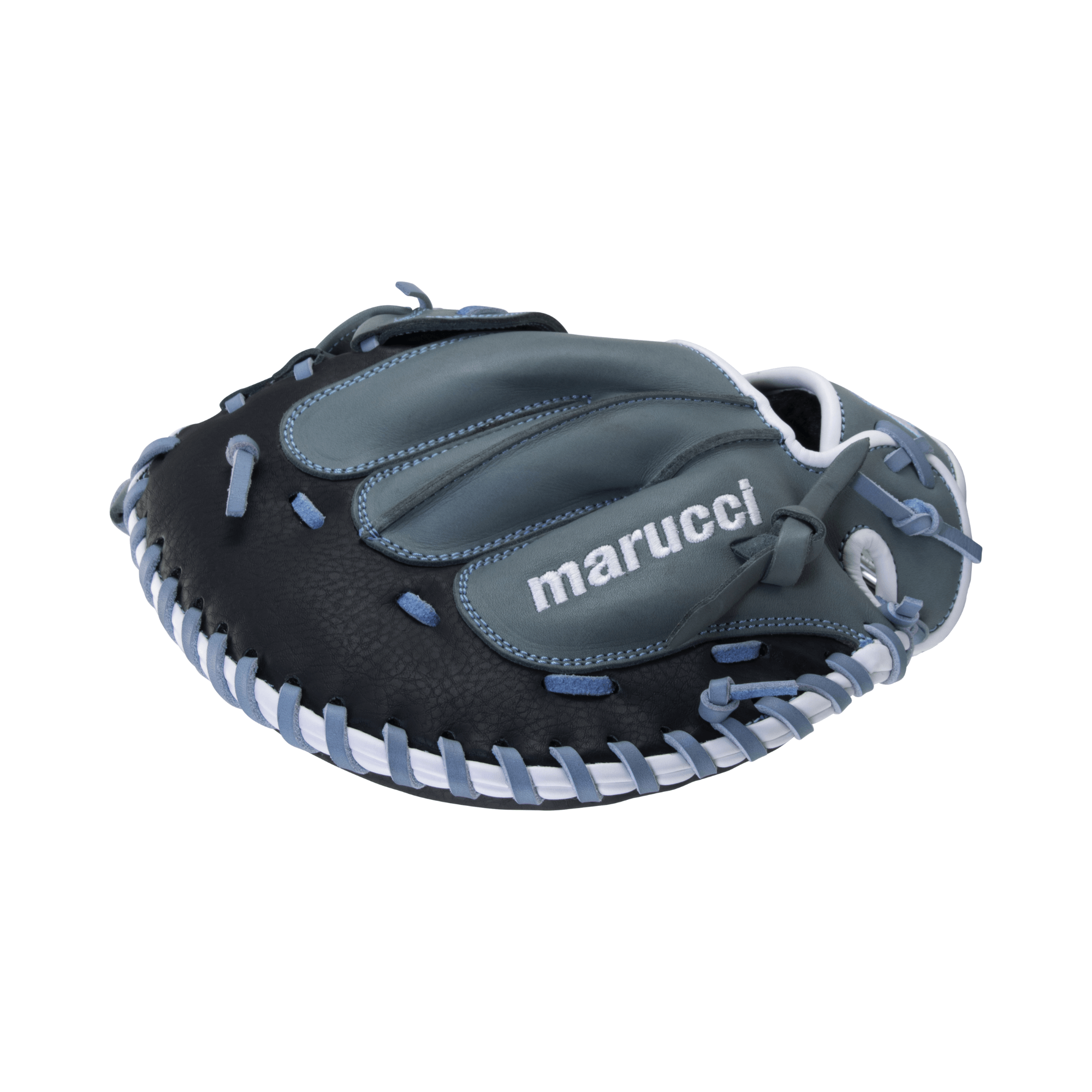 Marucci Caddo Fastpitch Catchers Mitt 32 inch LHT, full-grain cowhide leather, medium depth, EZ Flex notch.