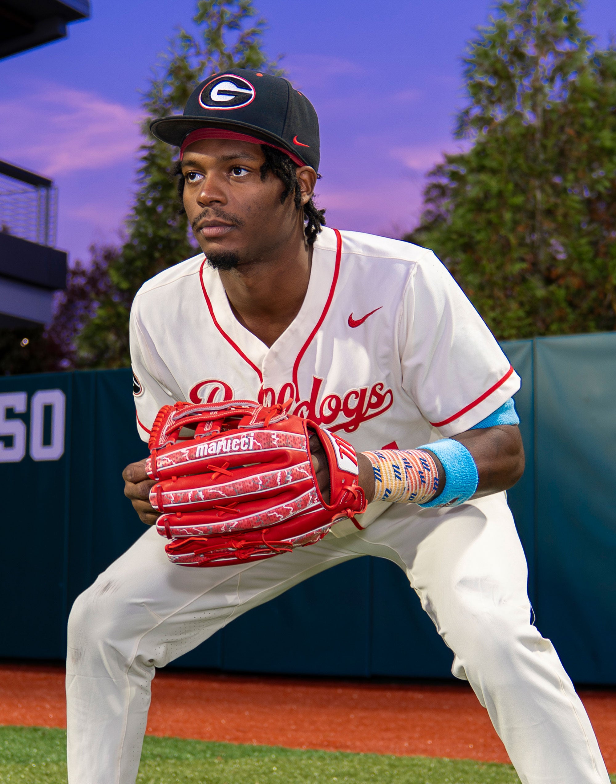 Marucci Lizard Skins Cypress 43A2LS I Web 11.5" Baseball Glove Web Red/Scarlet Camo