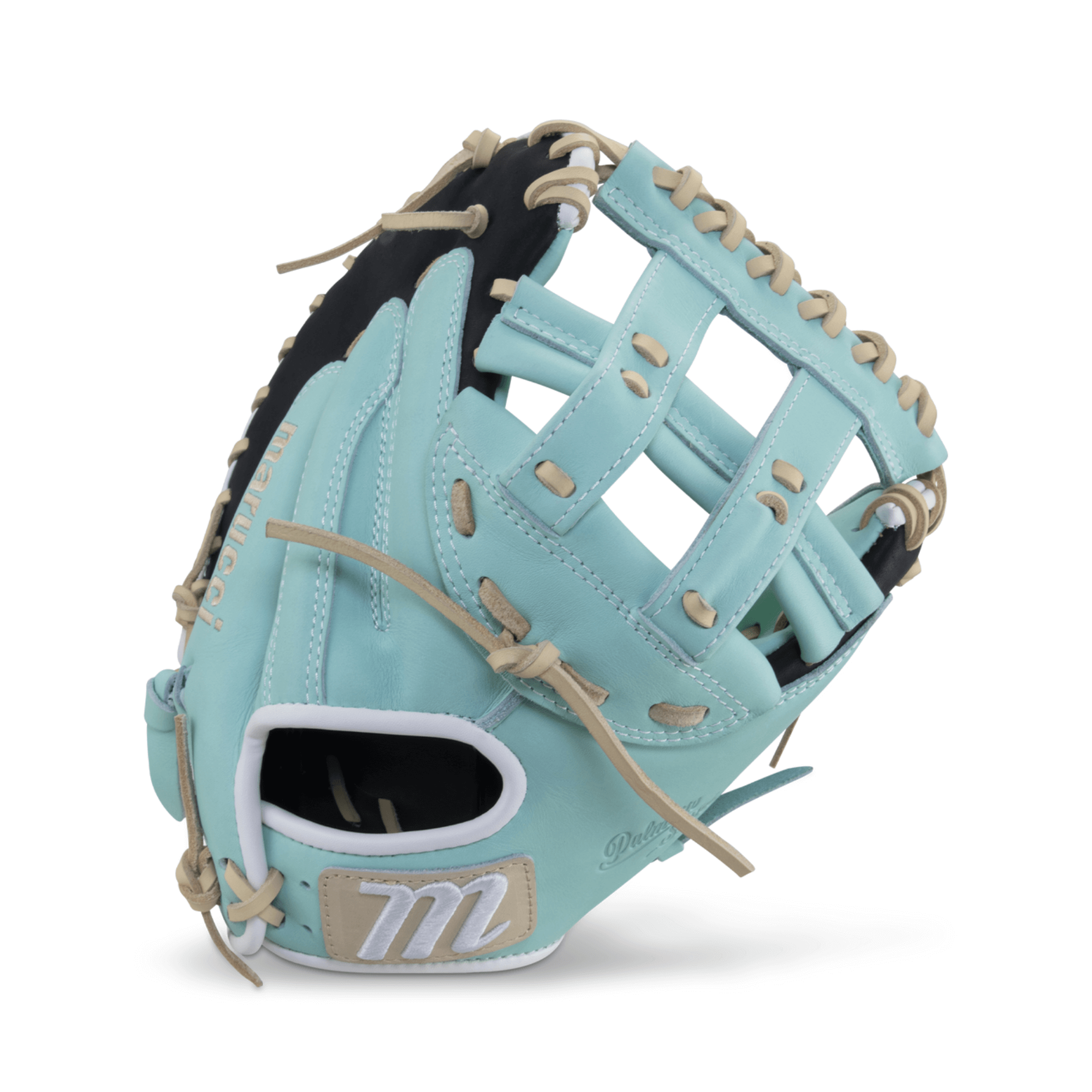 Marucci Palmetto Fastpitch 34-inch Catchers Mitt RHT with deep pocket and pro-style patterns