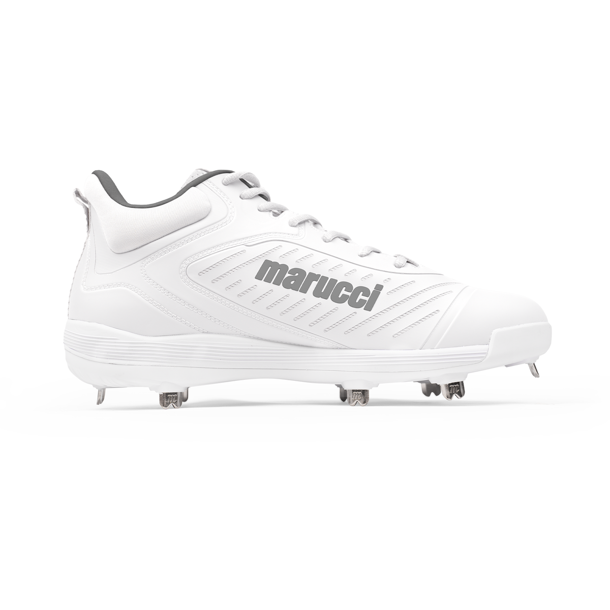 Marucci CFT Mid Metal Baseball Cleats - White