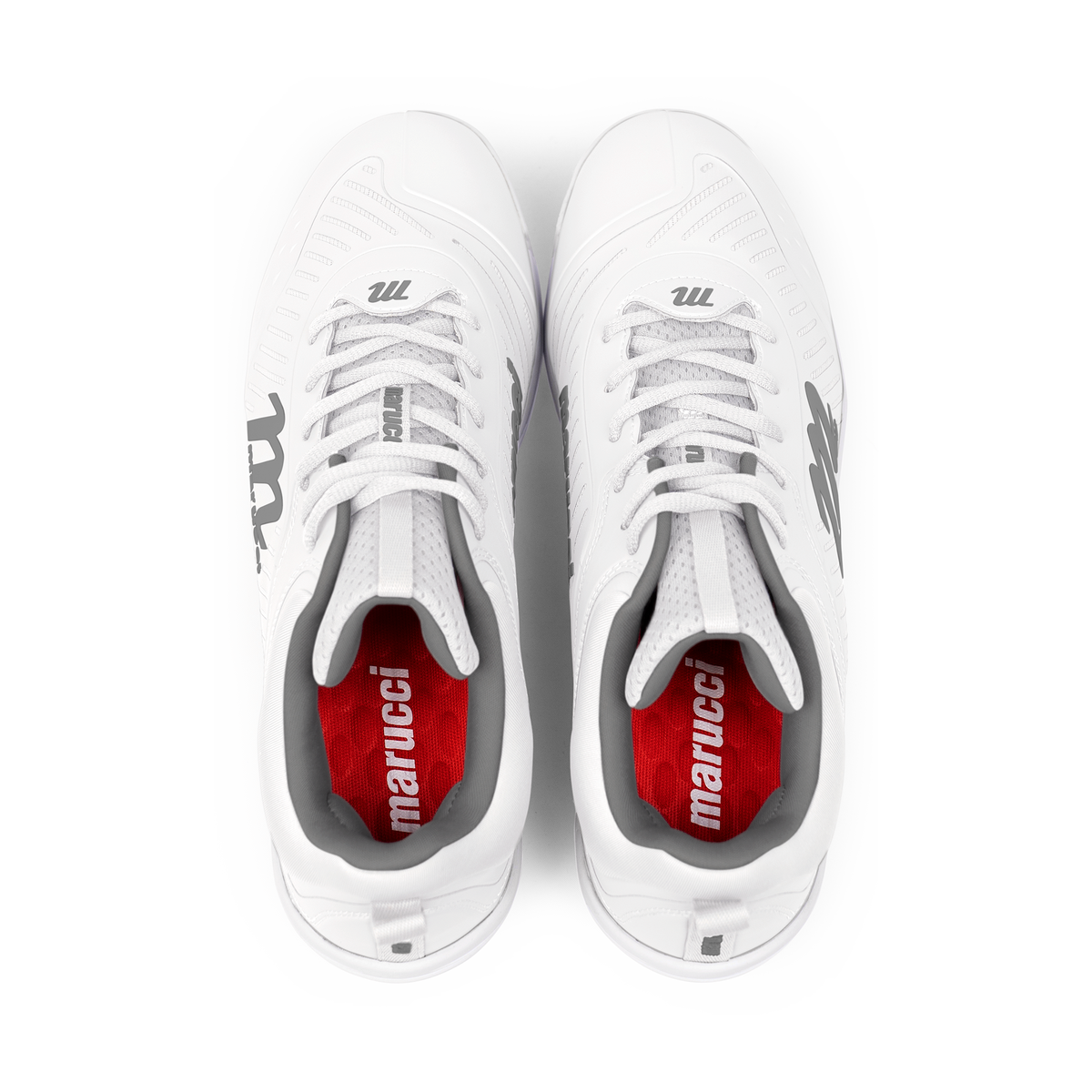 Marucci CFT Mid Metal Baseball Cleats - White