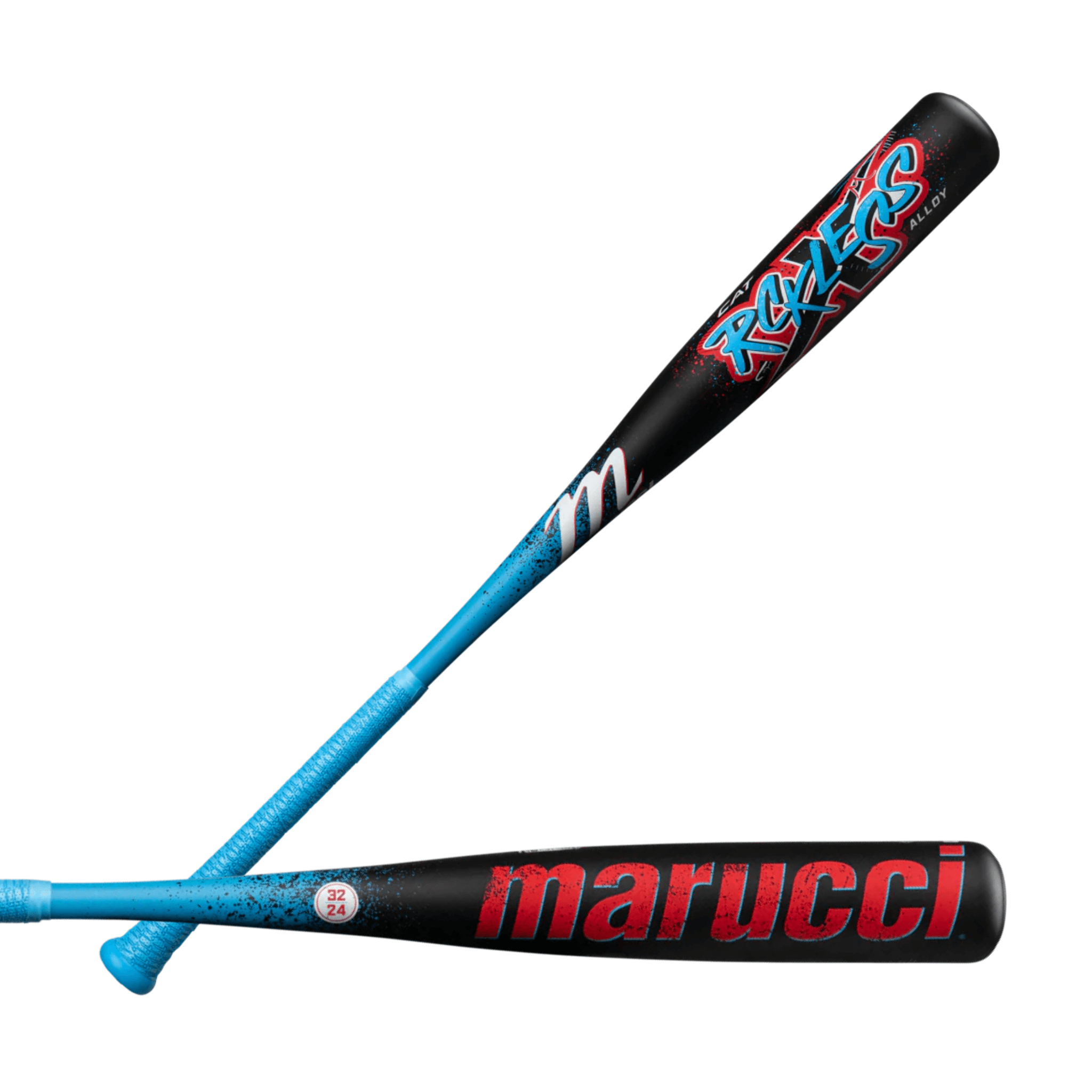 Marucci CAT X RCKLESS USSSA (-8) Baseball Bat full front and back views