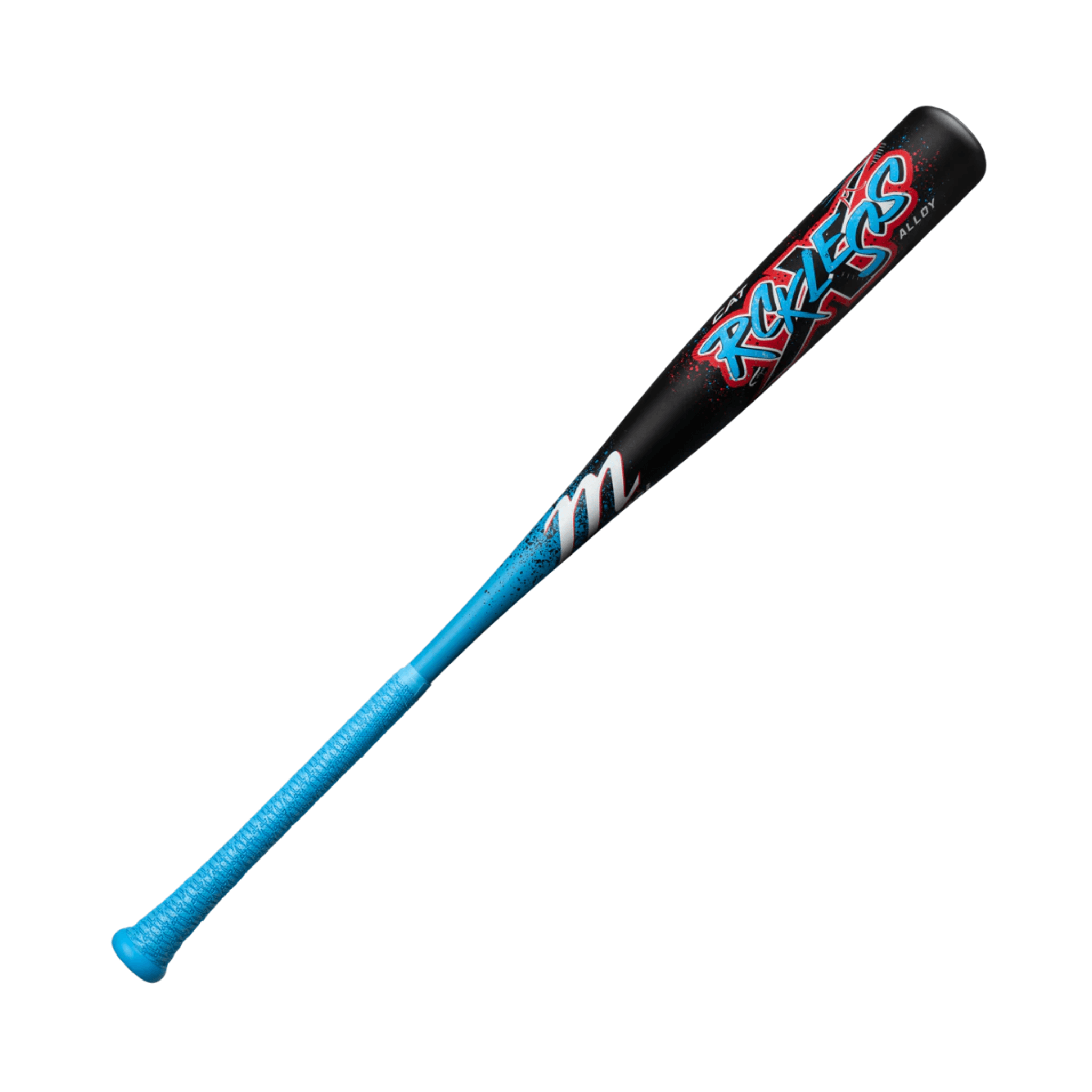 Barrel and branding front view of Marucci CAT X RCKLESS USSSA (-8) Baseball Bat