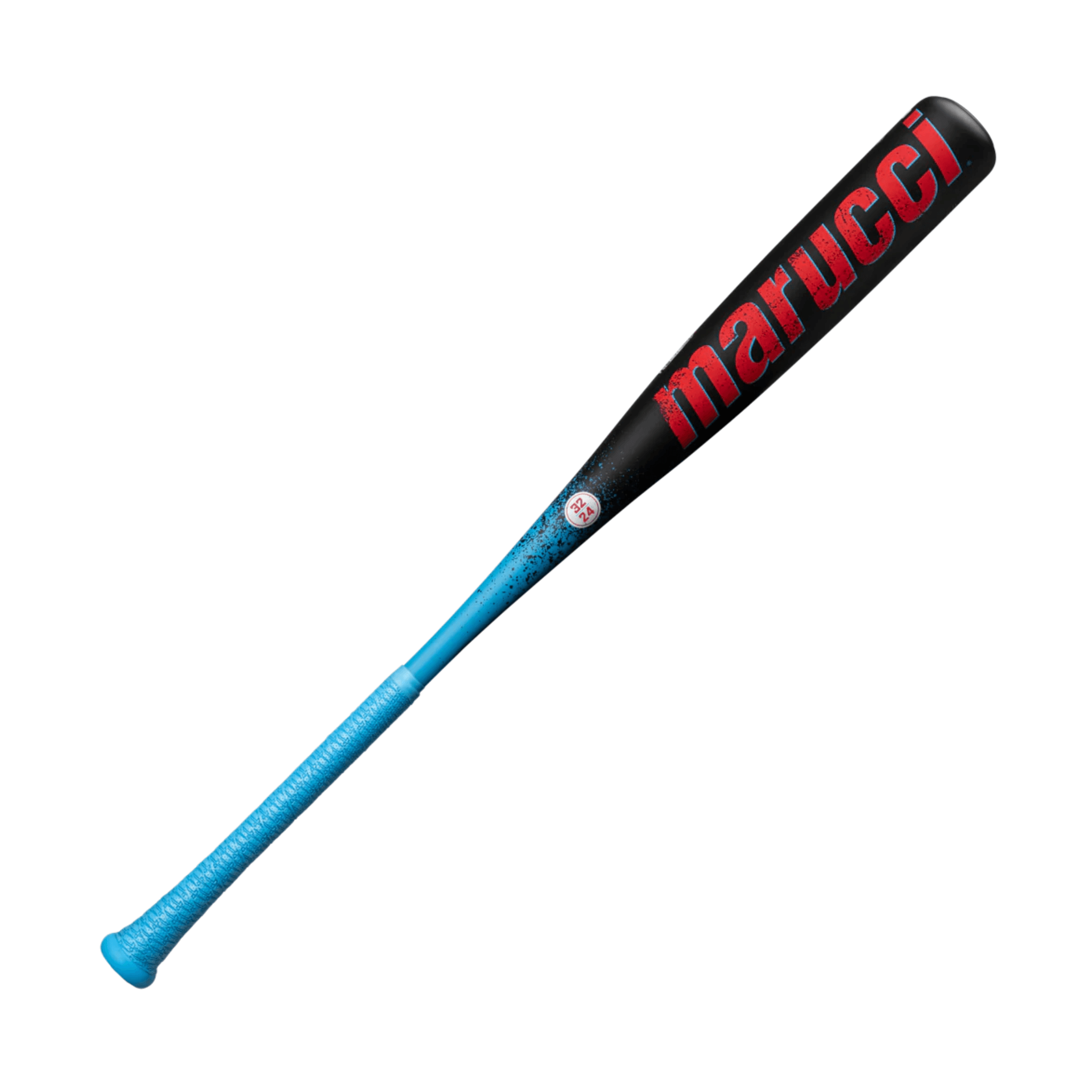 Back view of Marucci CAT X RCKLESS (-8) Bat highlighting grip and knob design