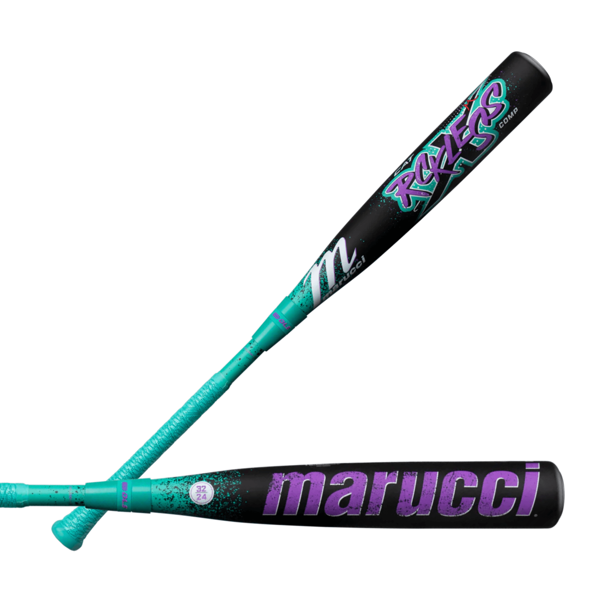 Marucci CAT X RCKLESS Comp (-8) USSSA Baseball Bat showing full front and back