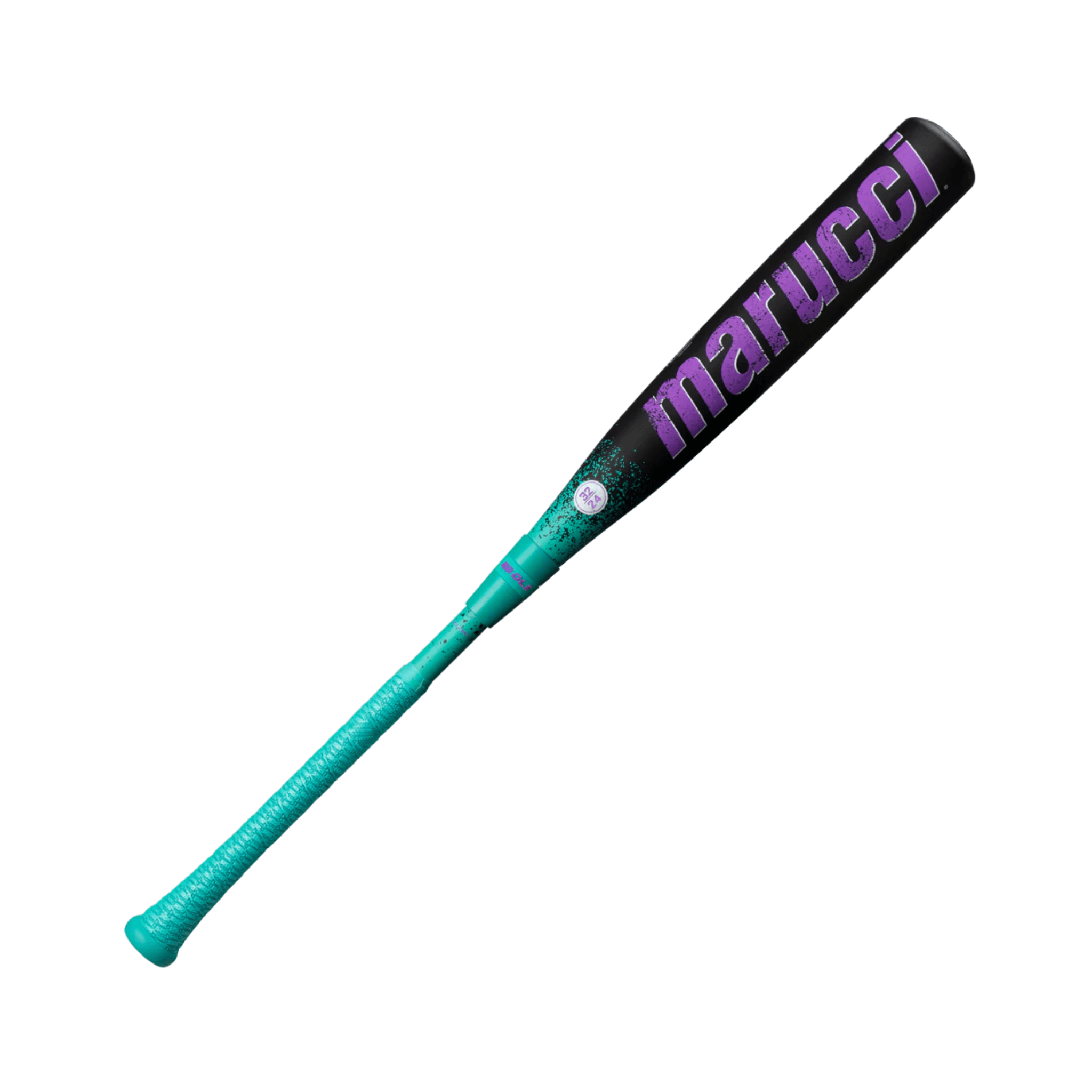Rear view of Marucci CAT X RCKLESS Comp (-8) Bat highlighting handle and taper