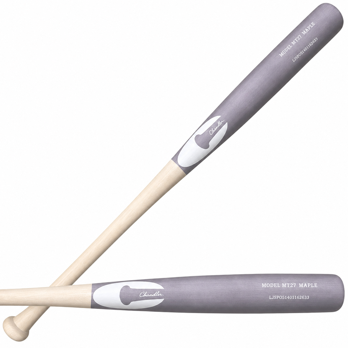 Chandler MT27 Wood Baseball Bat - Clear/Palladium/White