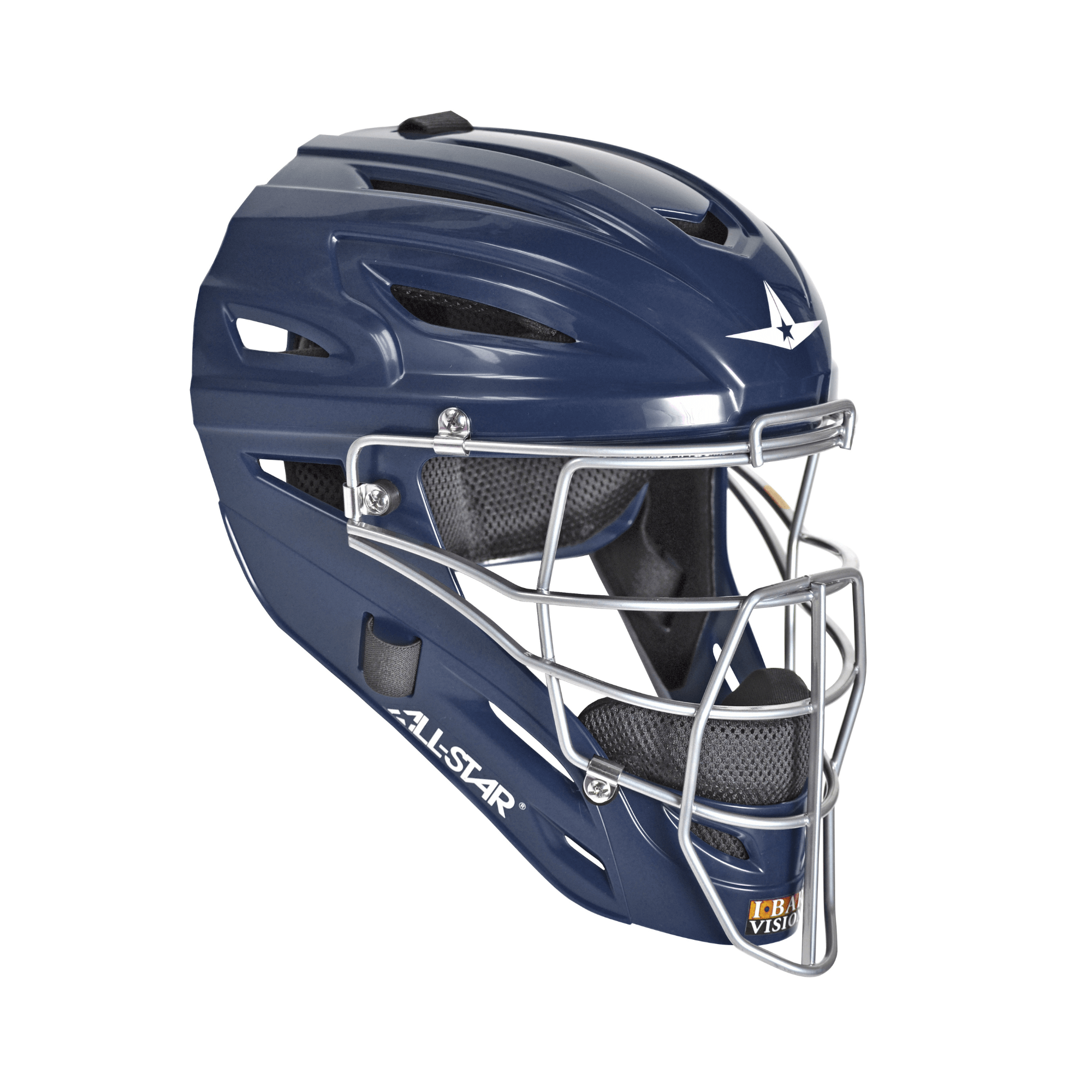 All-Star S7 Axis helmet for ages 12-16 with I-BAR VISION steel cage and moisture-wicking mesh liner.