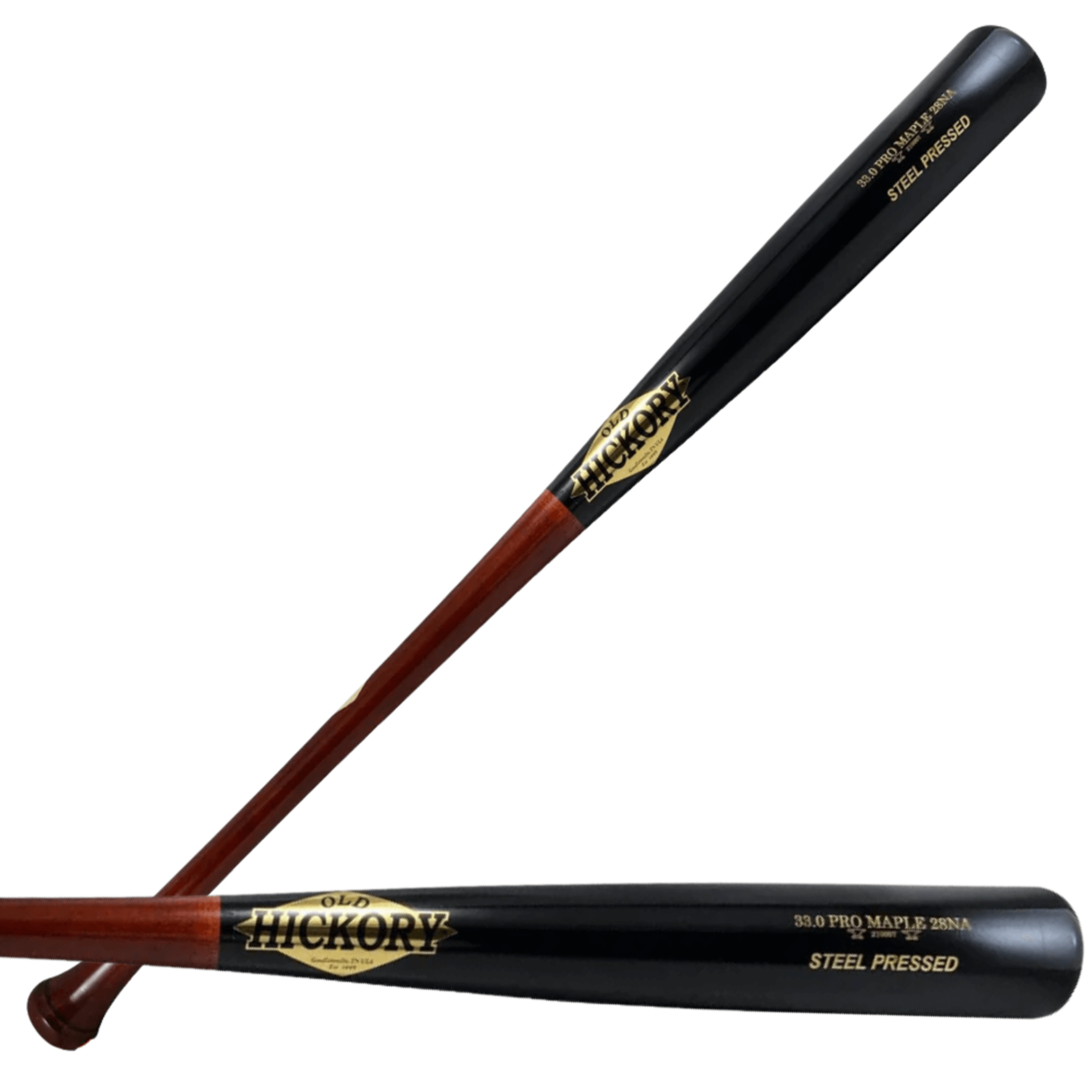 Old Hickory Steel Pressed NA28 baseball bat featuring a small barrel and medium handle, known for durability and high exit velocities.