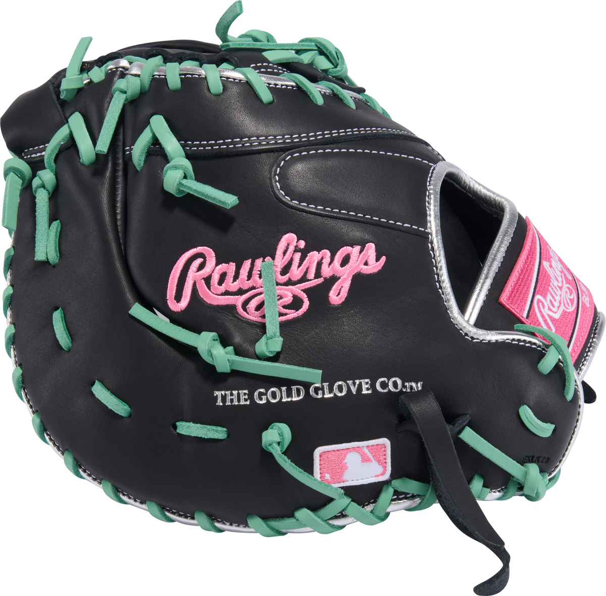 Rawlings NXTDCTU-10BM First Base Mitt fingers view showing the 12.5-inch first base pattern