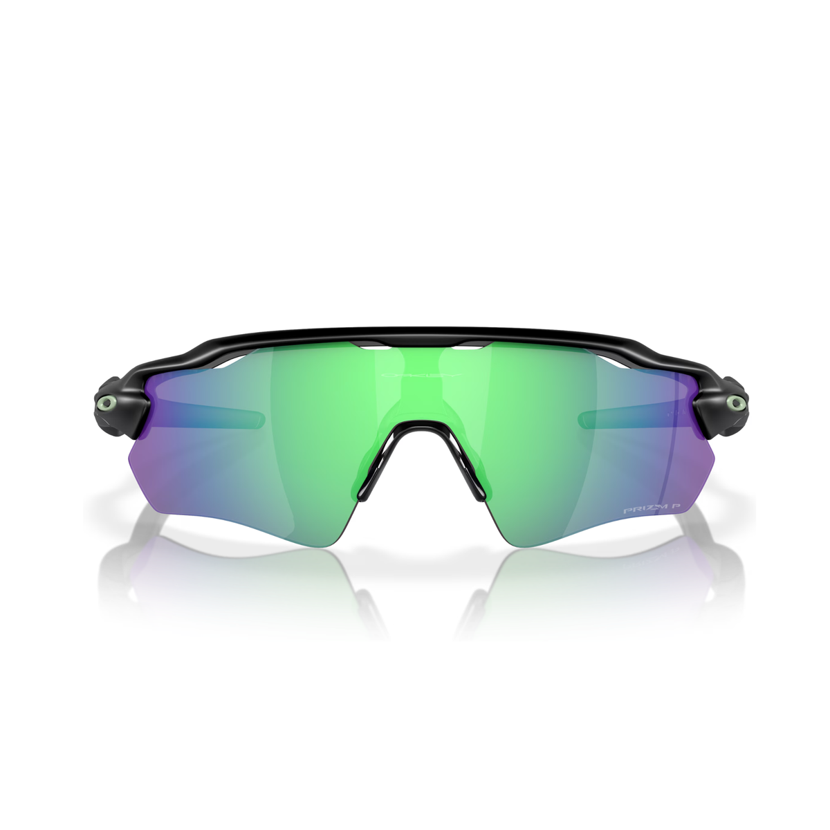 Oakley Radar EV Path Prizm Jade Polarized Sunglasses with matte black frame and green lenses