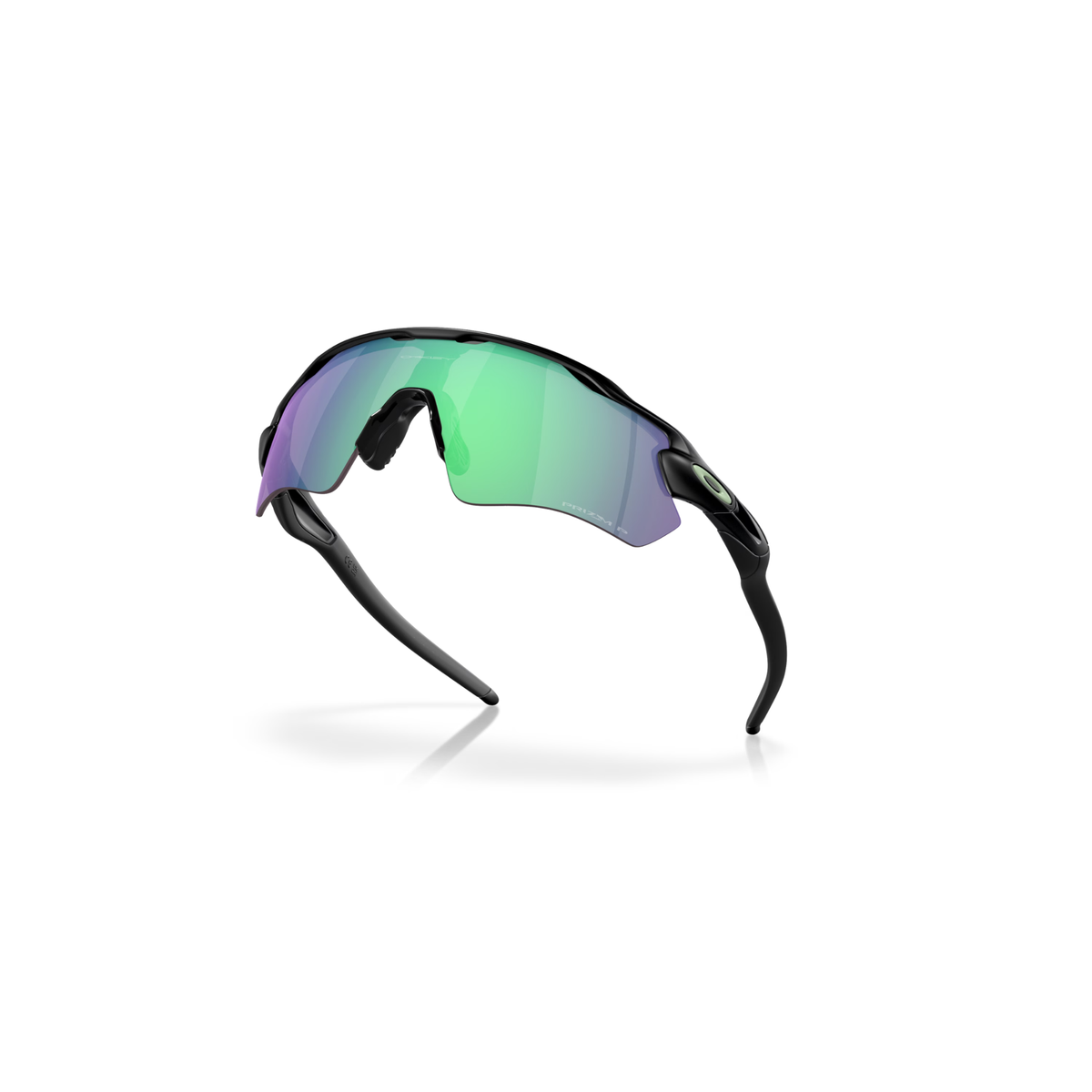 Oakley Radar EV Path Prizm Jade Polarized Sunglasses with matte black frame, extended field of view, and performance optics.