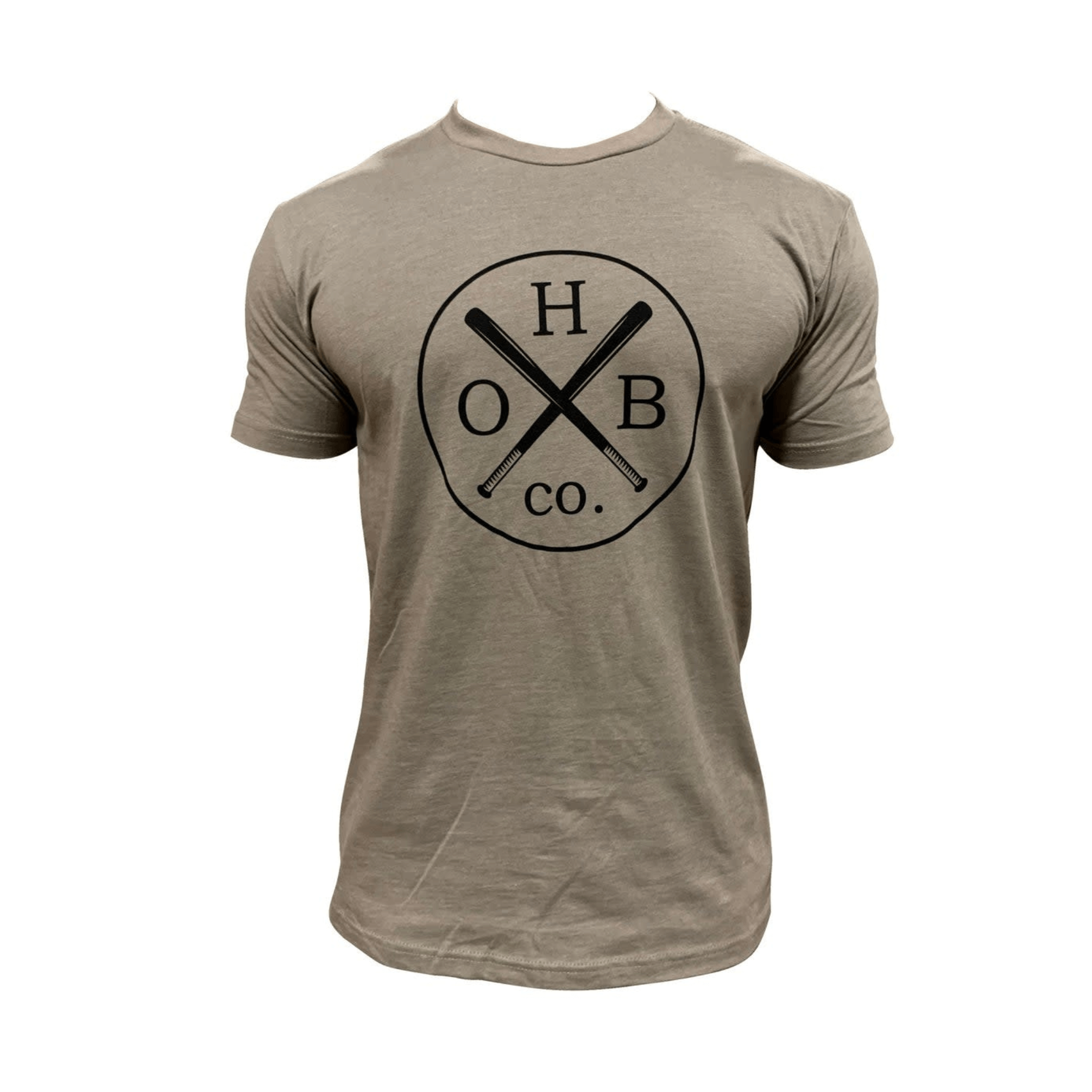 Old Hickory Vintage Logo Super Soft T-shirt in Stone Grey, featuring a stylish bat design, perfect for casual wear.