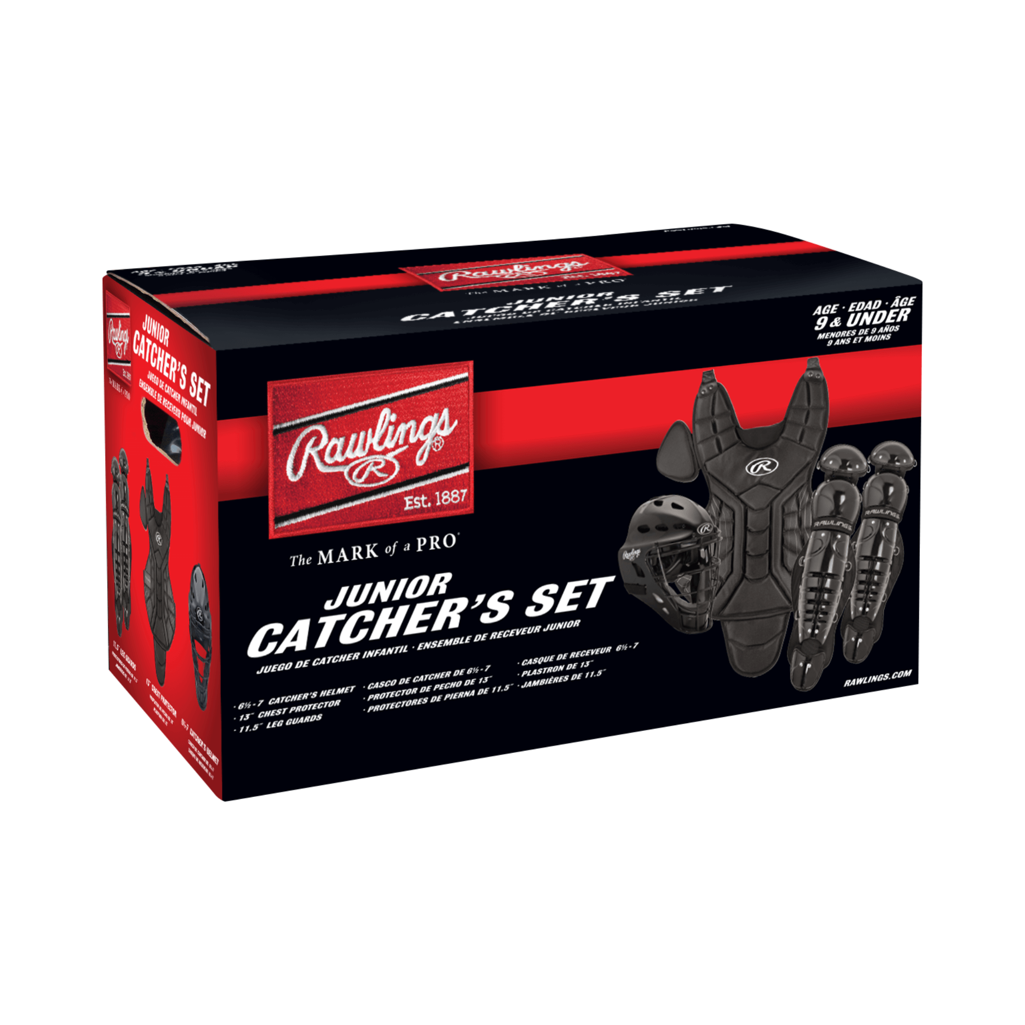Black Players Junior Catchers Set for ages 9 and under, lightweight and flexible.