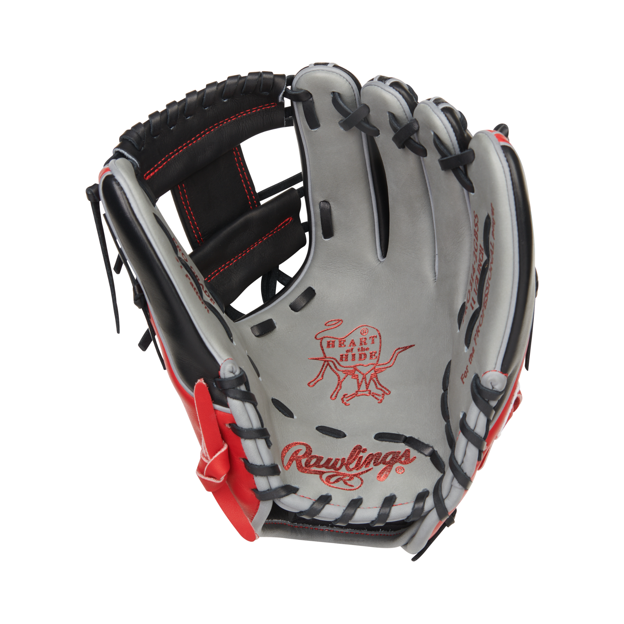 Rawlings May 2022 Gold Glove Club (GOTM) 11.75-inch Infield Heart of the Hide Red/Black/Grey
