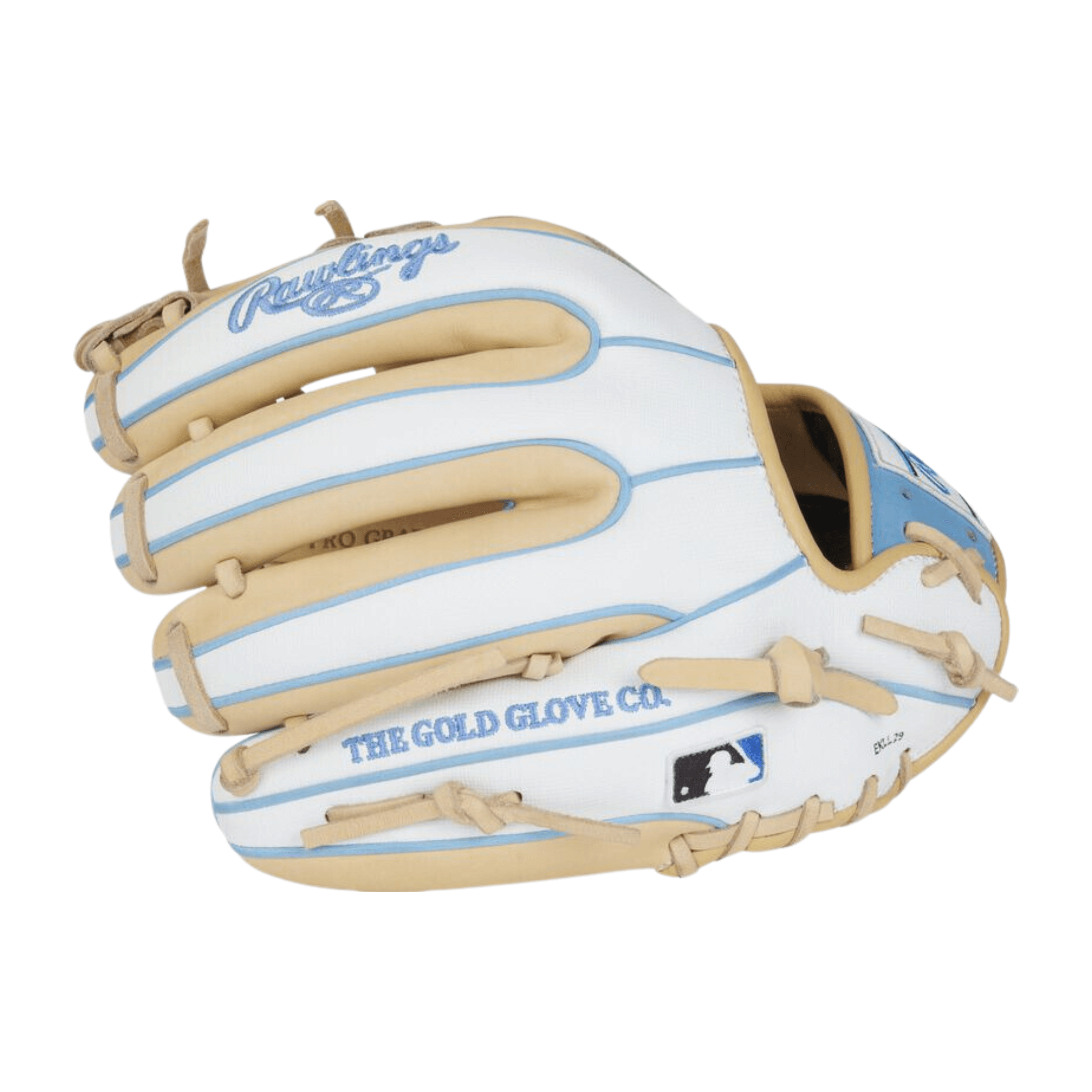 Rawlings ColorSync 7.0 11.5-inch infield glove in blue, camel, and white