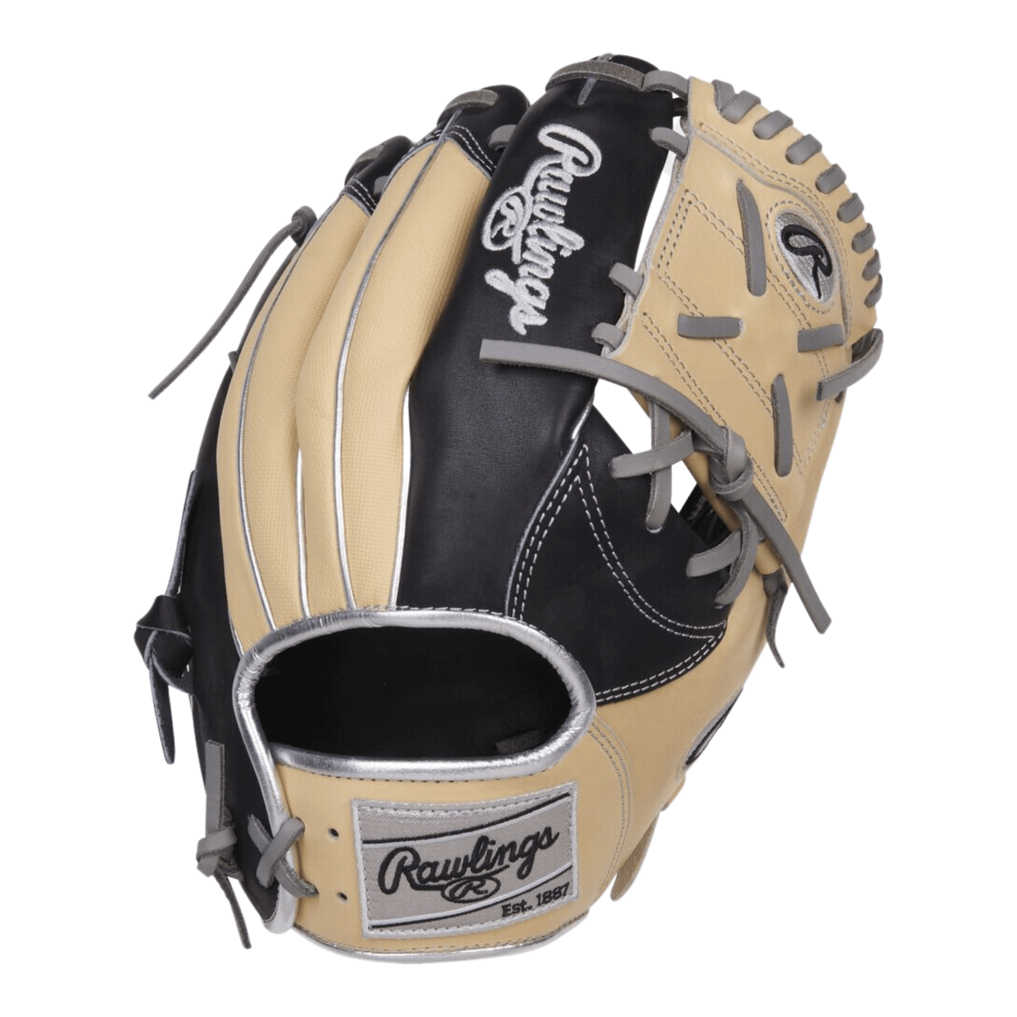 Rawlings Heart of the Hide 11.5 in Right-Hand Throw Baseball Glove with Camel/Black Design