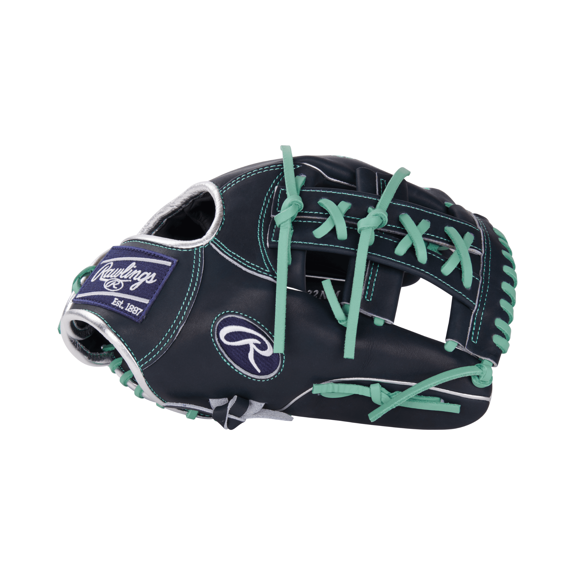 Rawlings July 2024 Gold Glove Club PRONP5-32NM in ocean mint with navy leather and embroidery for infielders.