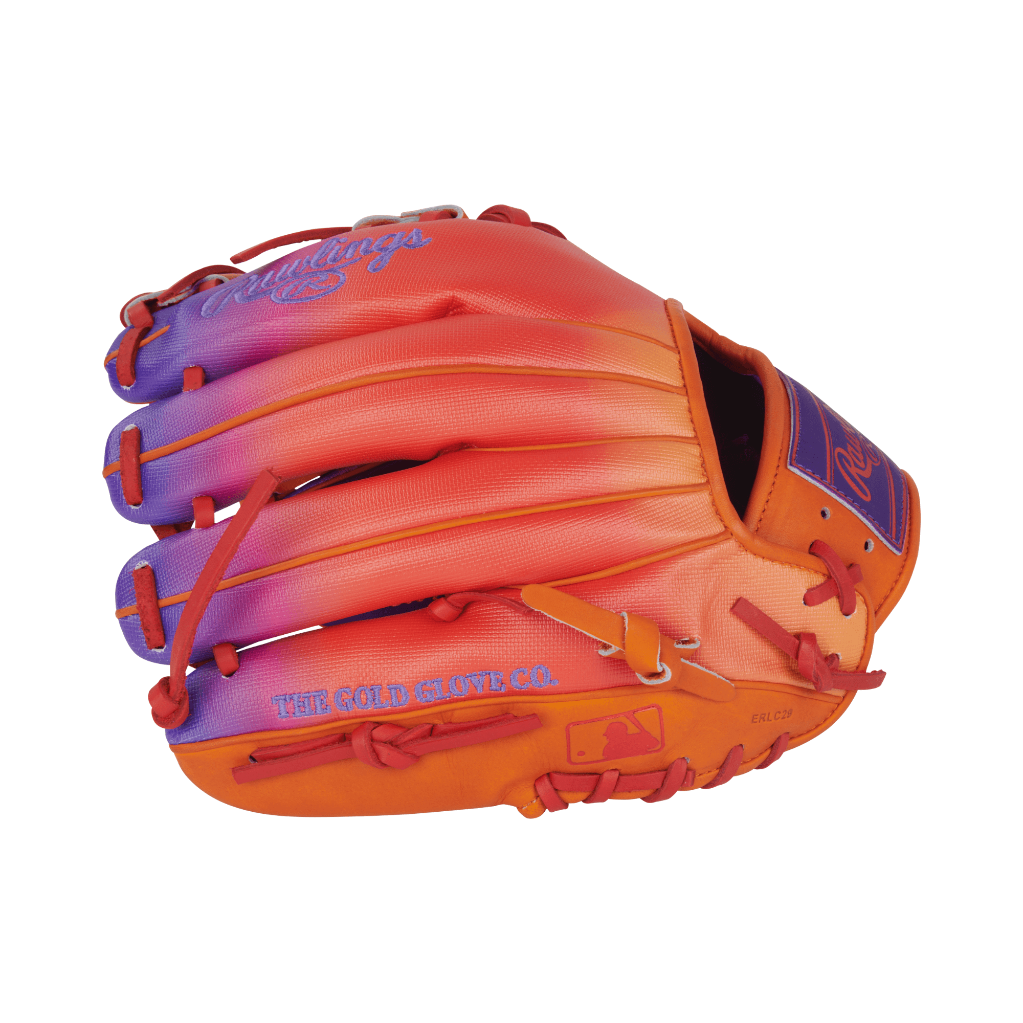 Detailed look at Rawlings Fun Burst Glove finger pattern.