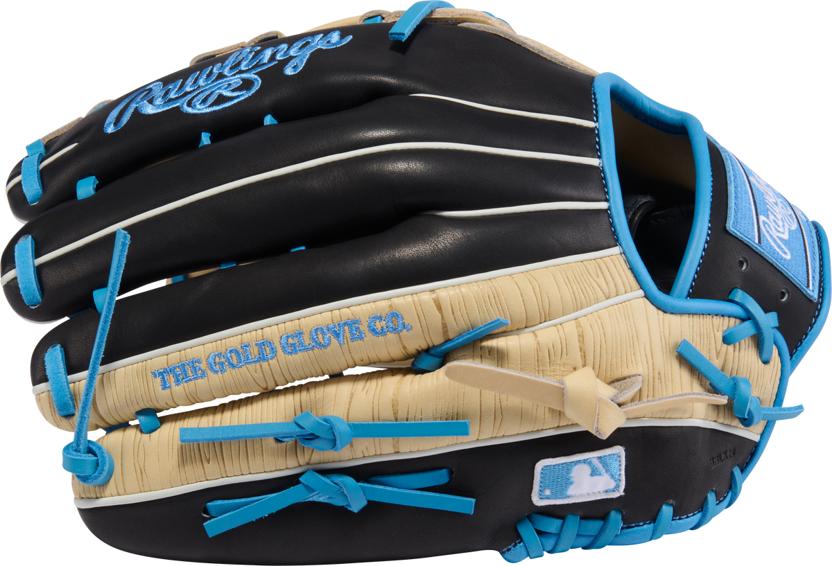 Rawlings PROR3039-6CCBB Outfield Glove fingers view showing the 12.75-inch 303 outfield pattern